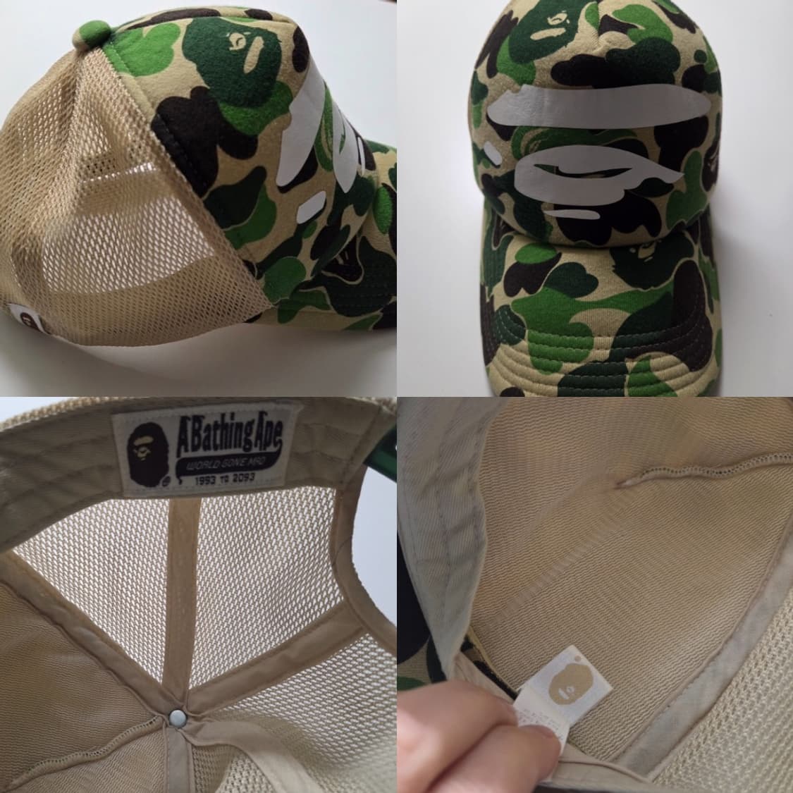 베이프 카모 메쉬 캡 그린 상품이미지3