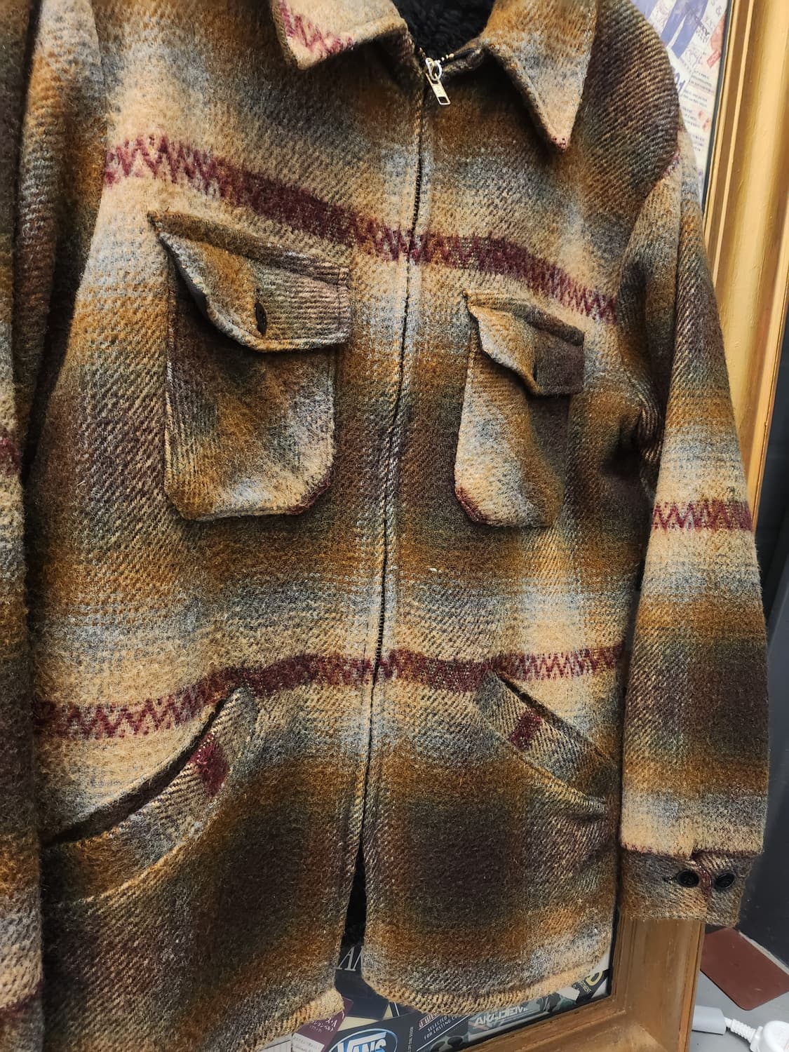 70s Melton USA Ombre  wool jacket 상품이미지3