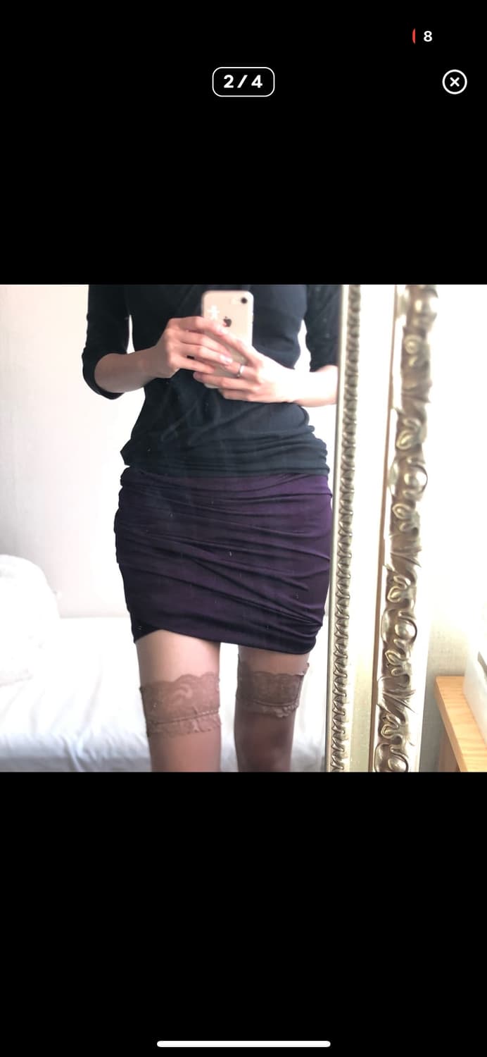 알렉산더왕 드레이프 스커트 블랙 상품이미지5