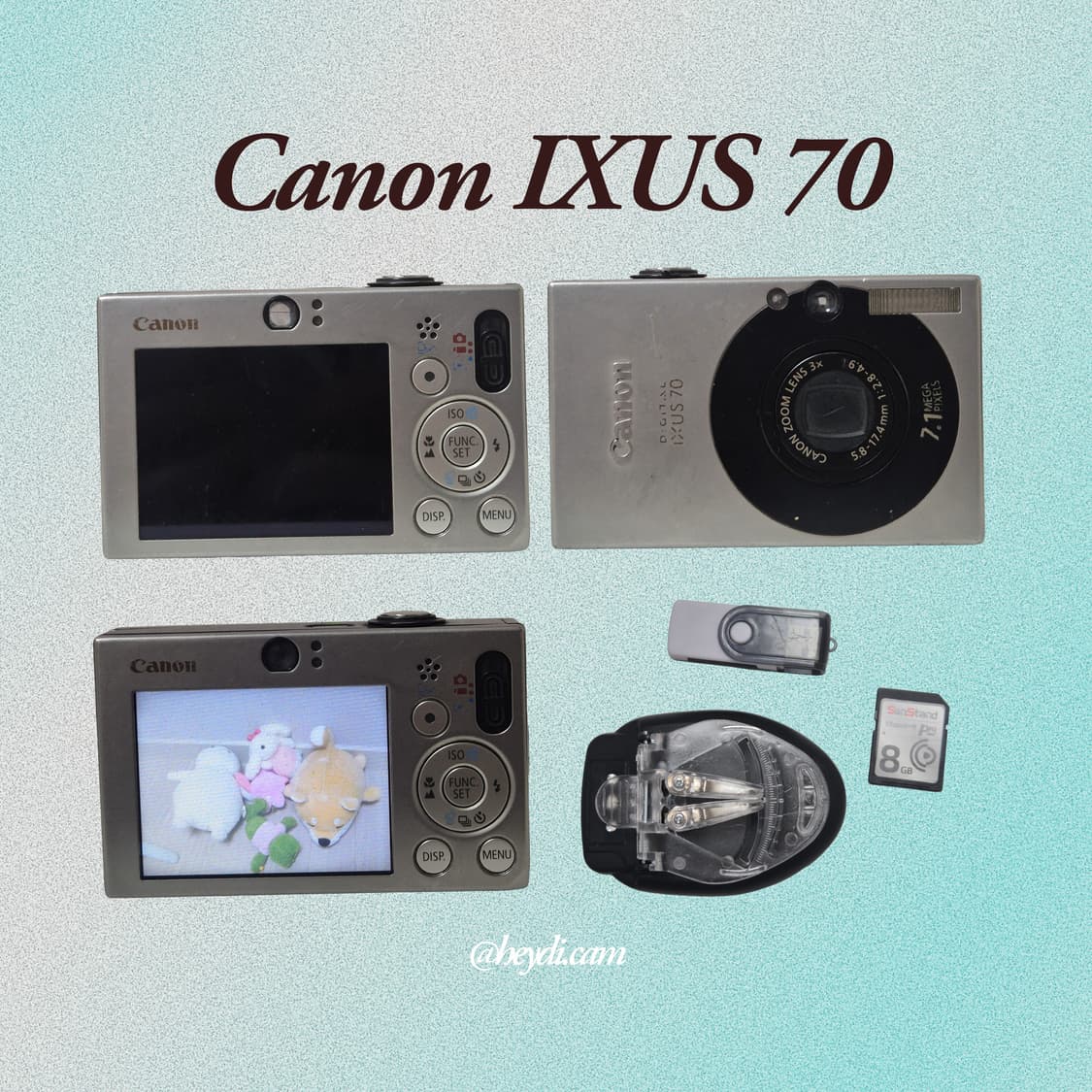 (강민경 아이브 리즈 은채) 캐논 ixus70블랙 상품이미지2