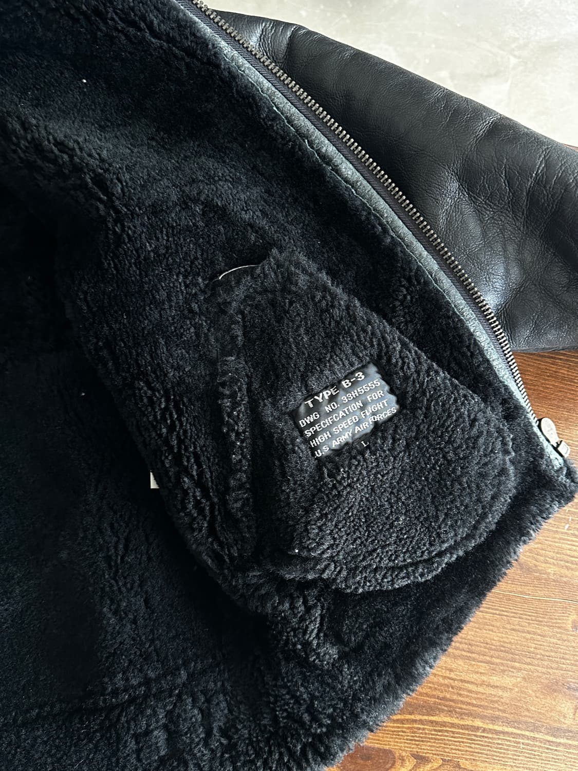 Type B-3 us army 폭격기 플라이트 무스탕 자켓 상품이미지6