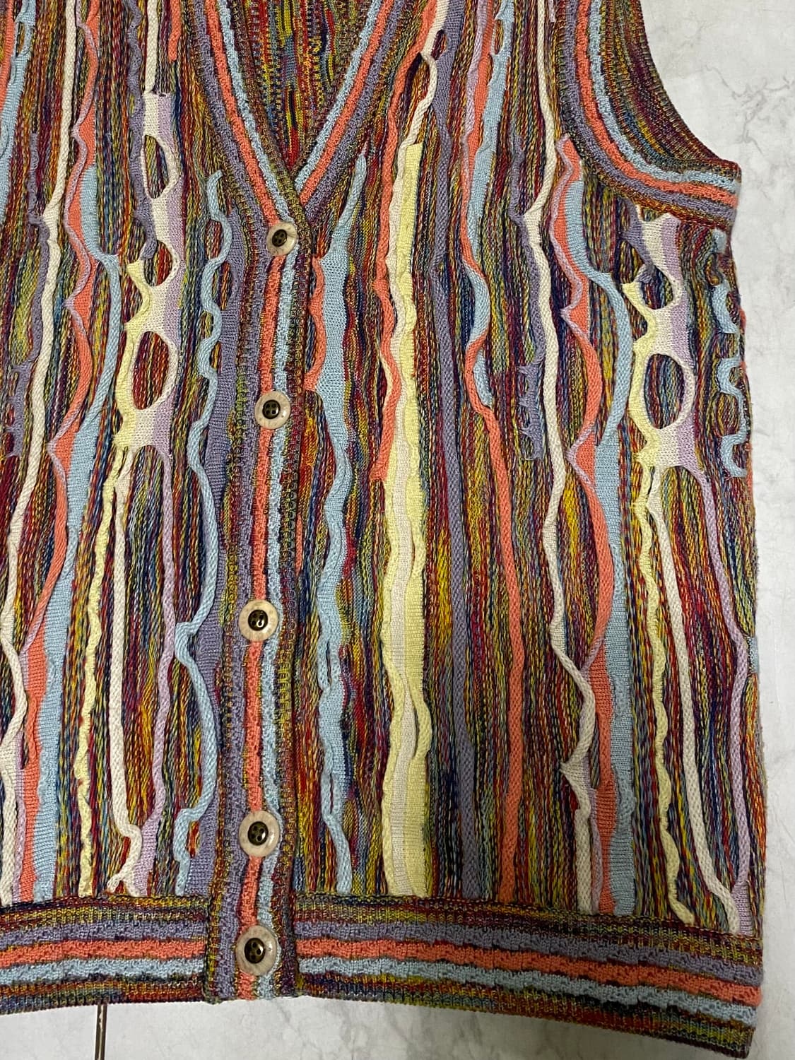 쿠지스타일 케이블 니트 조끼 베스트 사이즈 95 상품이미지3