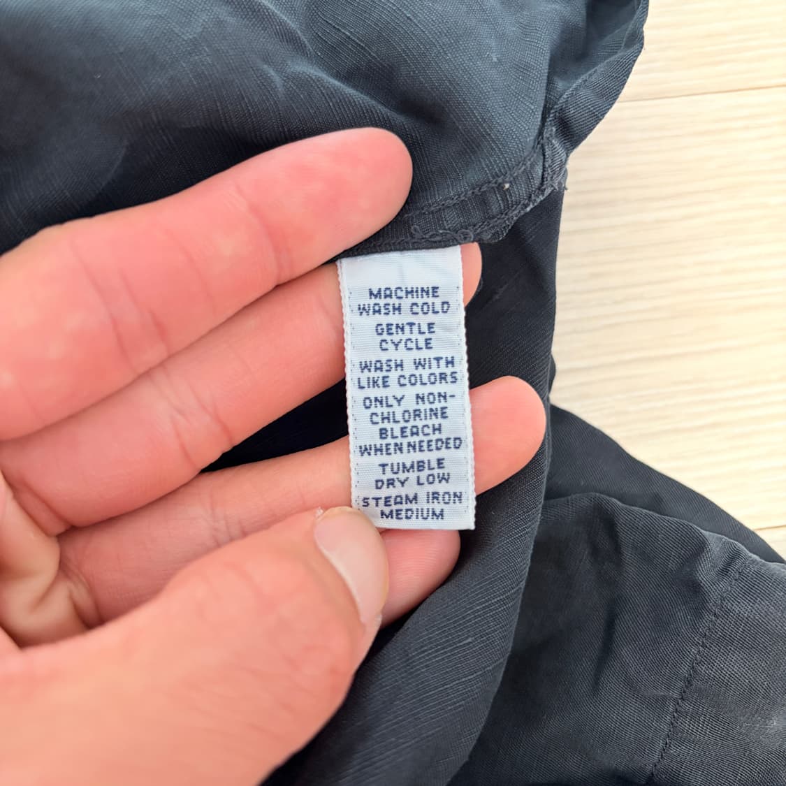 L)폴로 랄프로렌 실크 린넨 원포켓 블랙 반팔 셔츠 상품이미지4