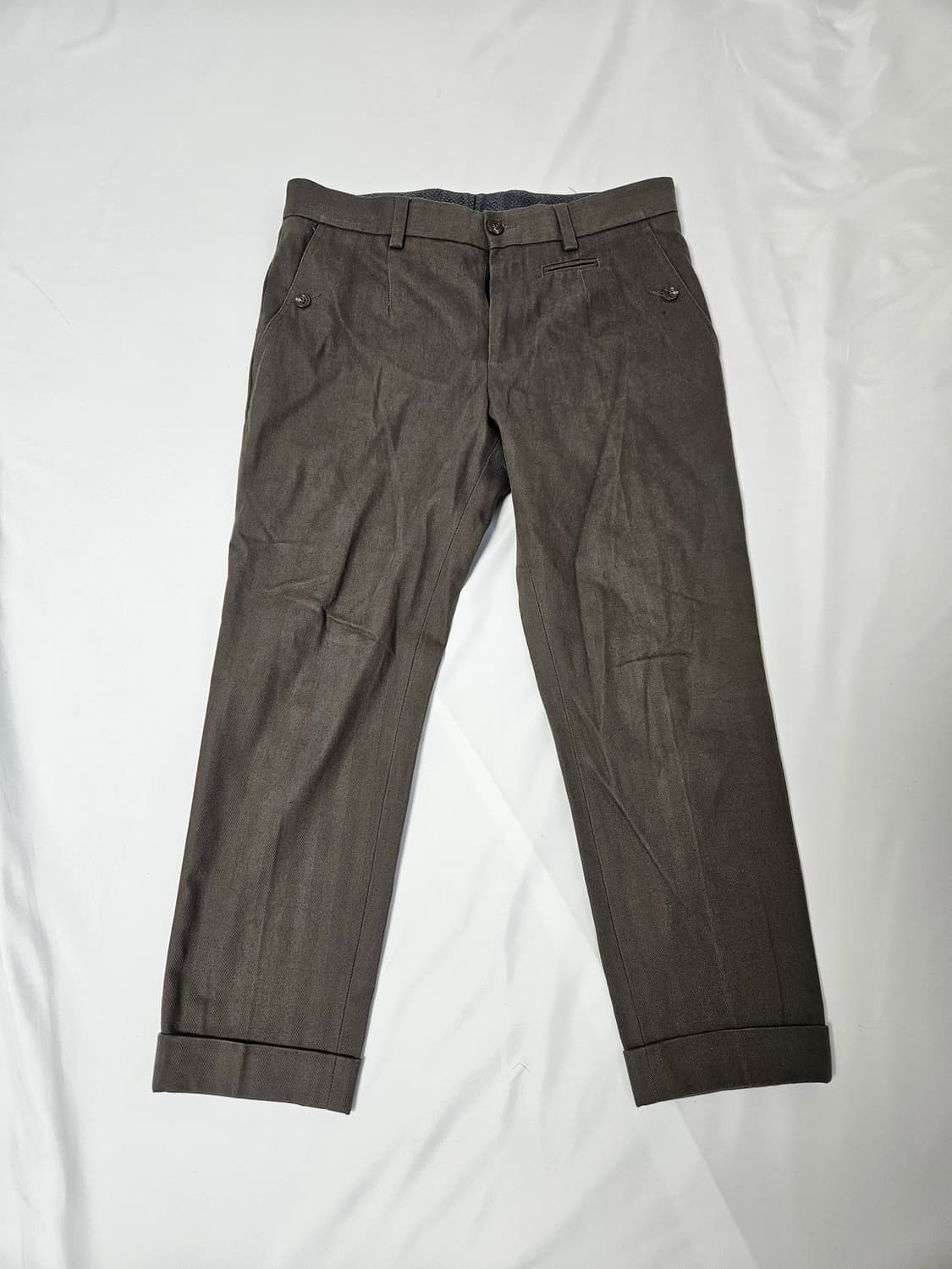 돌체앤가바나 정품 턴업 헤비코튼 슬랙스 팬츠 바지 정장 46 상품이미지5