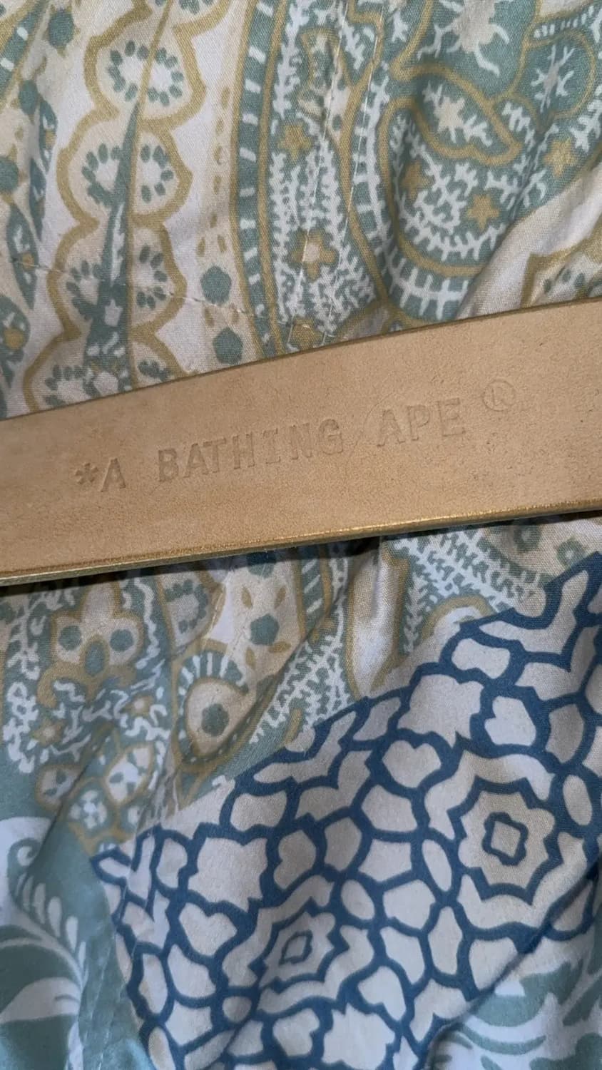 베이프 호일 ABC 레더 벨트 골드 상품이미지4