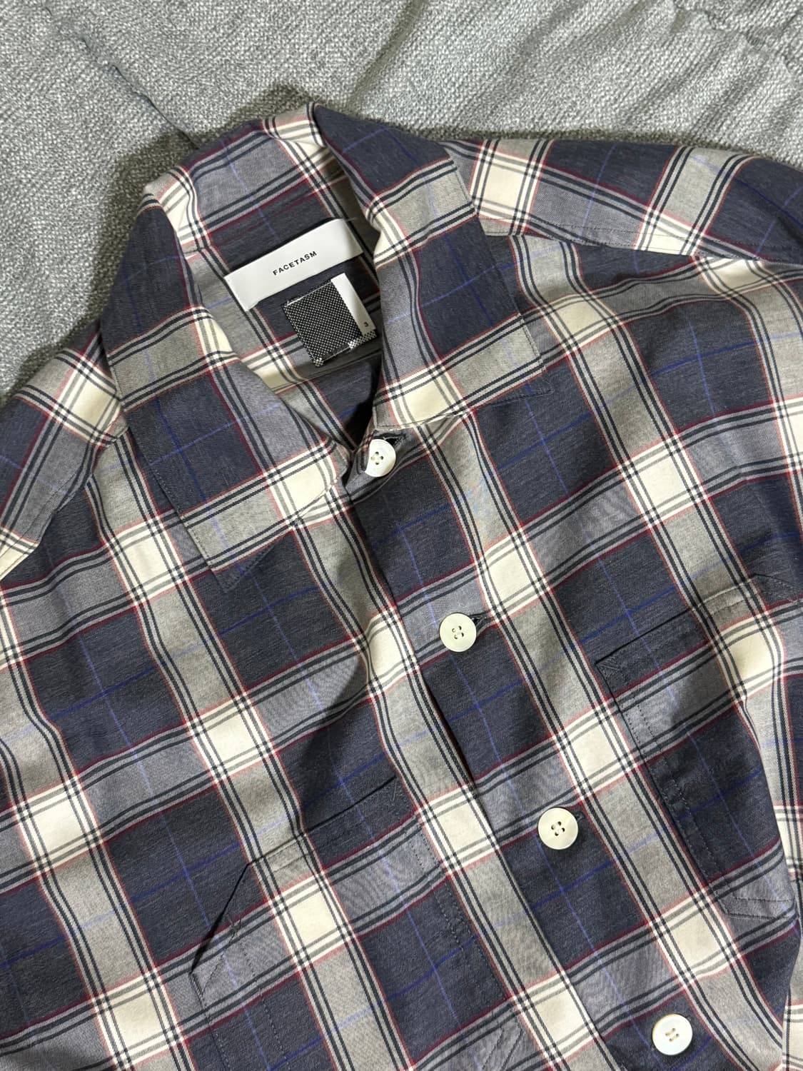 [3] facetasm 23ss ZIPPED CHECK SHIRT 상품이미지4
