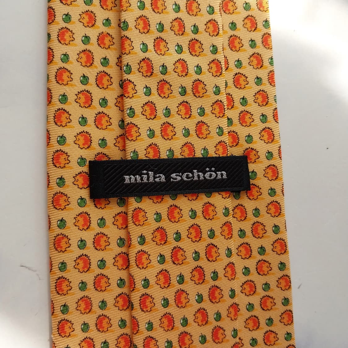 밀라숀 실크 애니멀 프루트 패턴 넥타이 9.3cm A+등급 K2263 상품이미지9