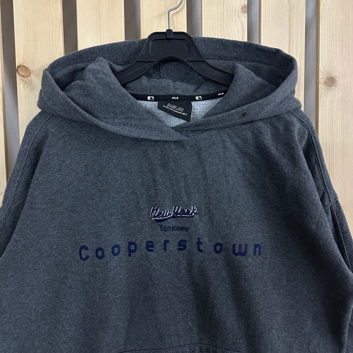 (L) MLB 쿠퍼스타운 차콜 후드티 상품이미지3