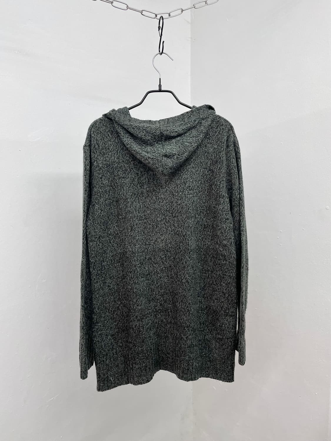 차콜 투웨이 니트 집업 상품이미지7