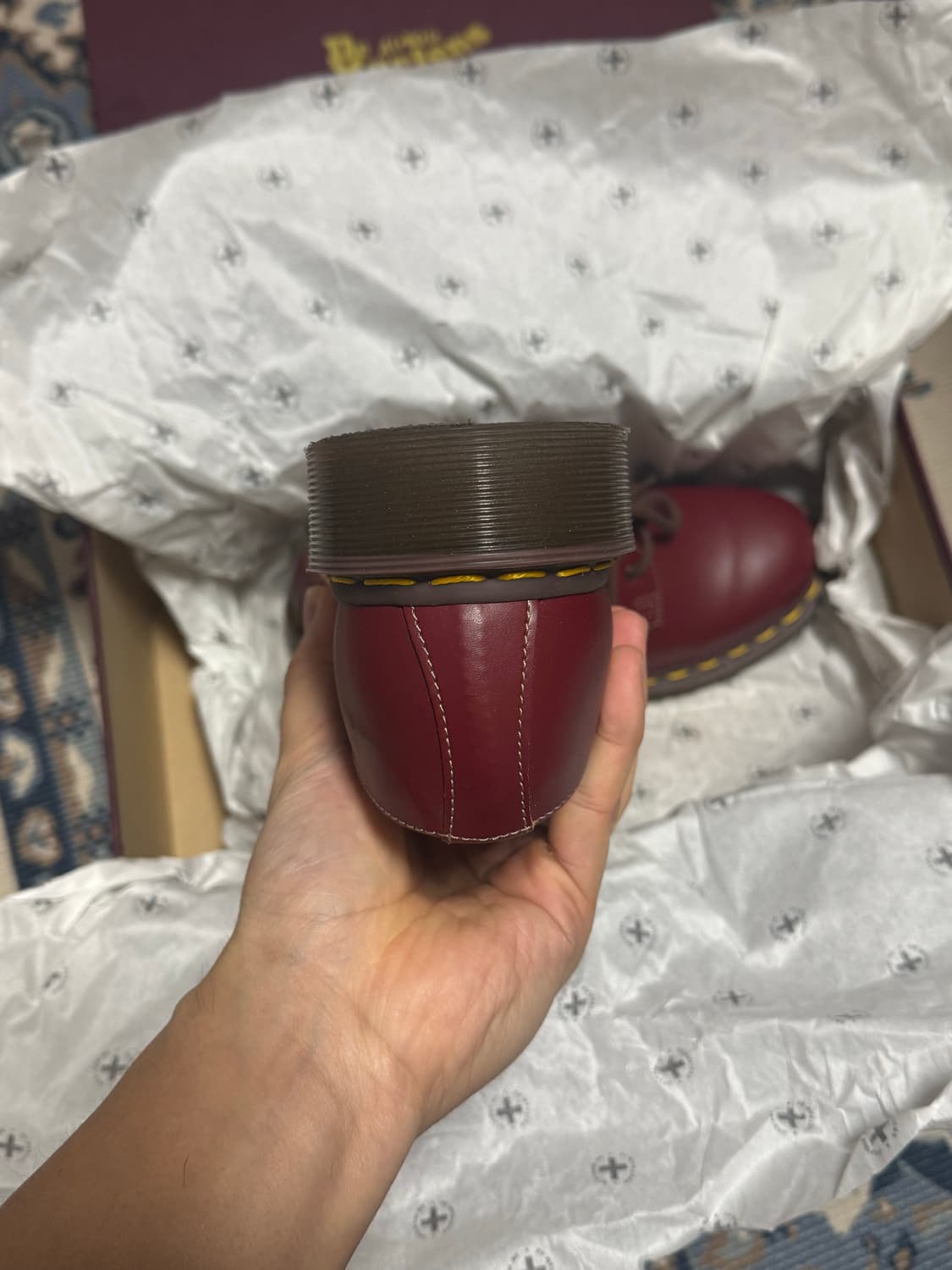 [새제품급/풀박스] 영국생산 1461 닥터마틴 바운싱솔 옥스블러드(체리) 상품이미지3