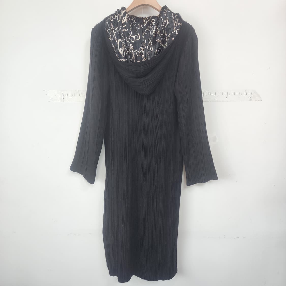 플리츠 주름 트렌치 겸 블랙 롱 자켓 상품이미지6