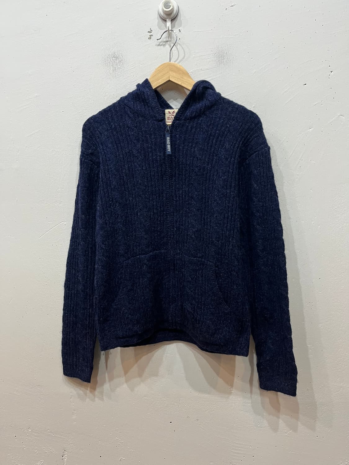 BadBoy 배드보이 퓨어울 케이블 니트 후드집업 우먼즈 상품이미지1