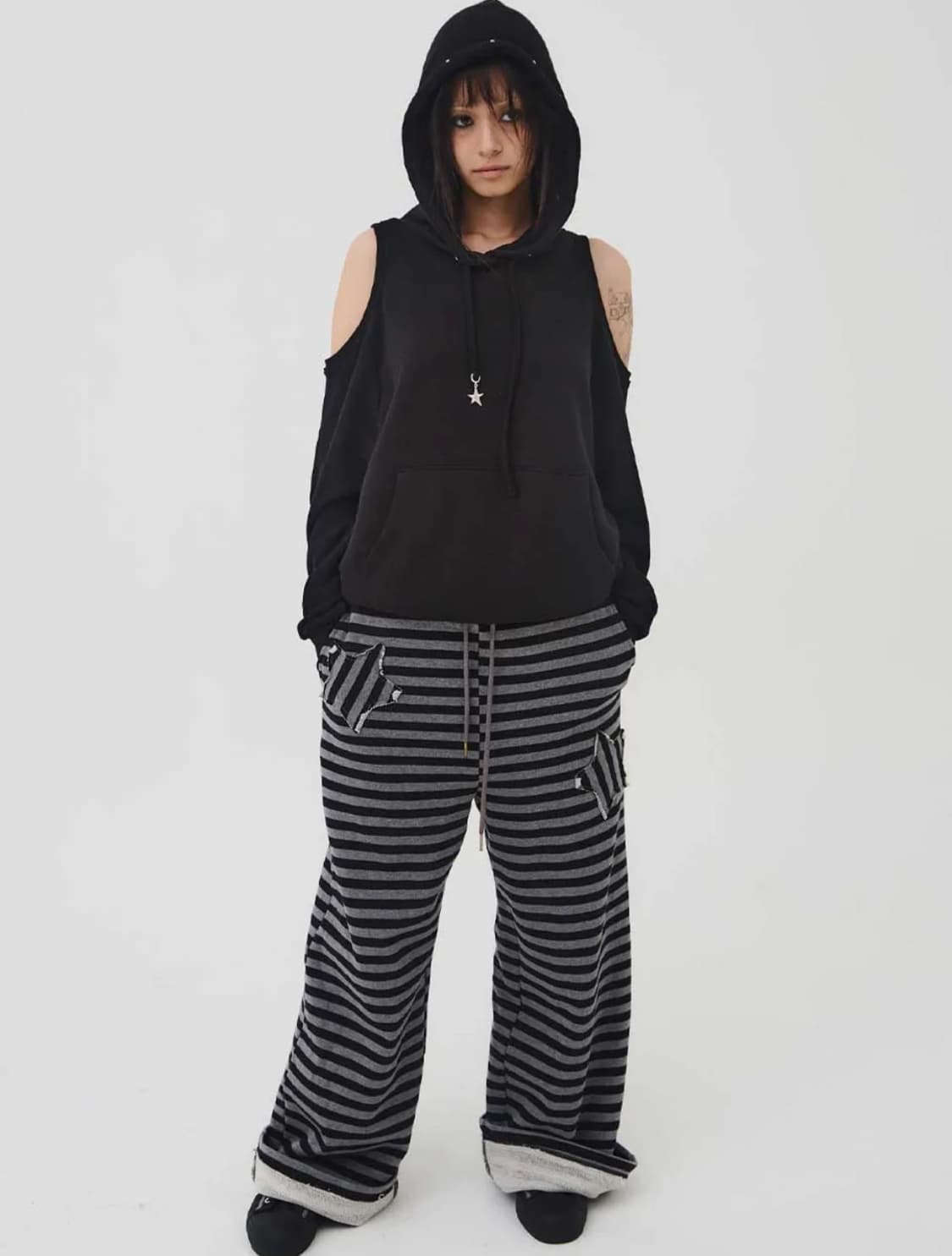 익스파이어드걸 스트라이프 빅 스웻팬츠 상품이미지1