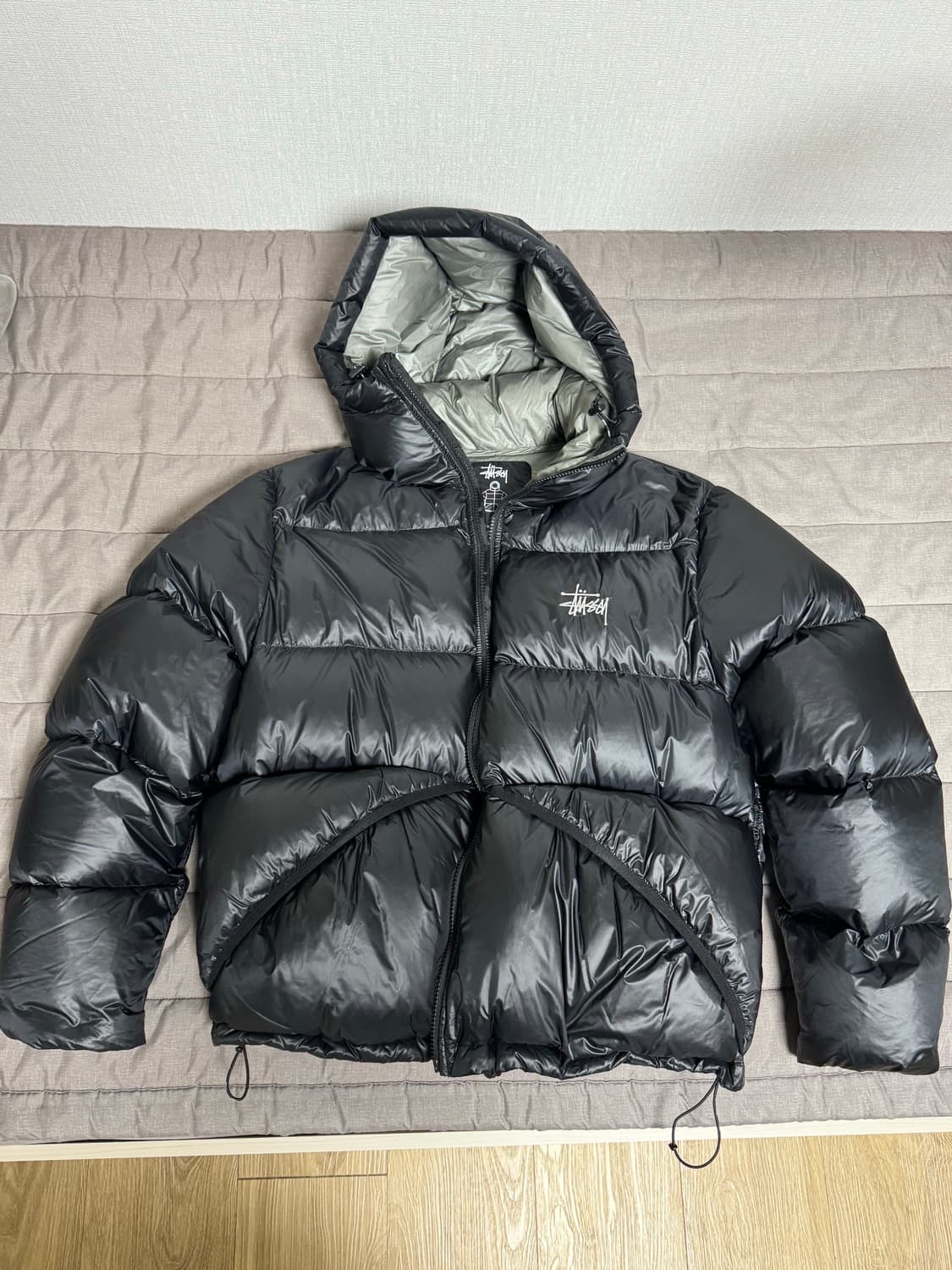 스투시 다운 파카 마이크로 립스탑 팬텀 블랙 상품이미지1