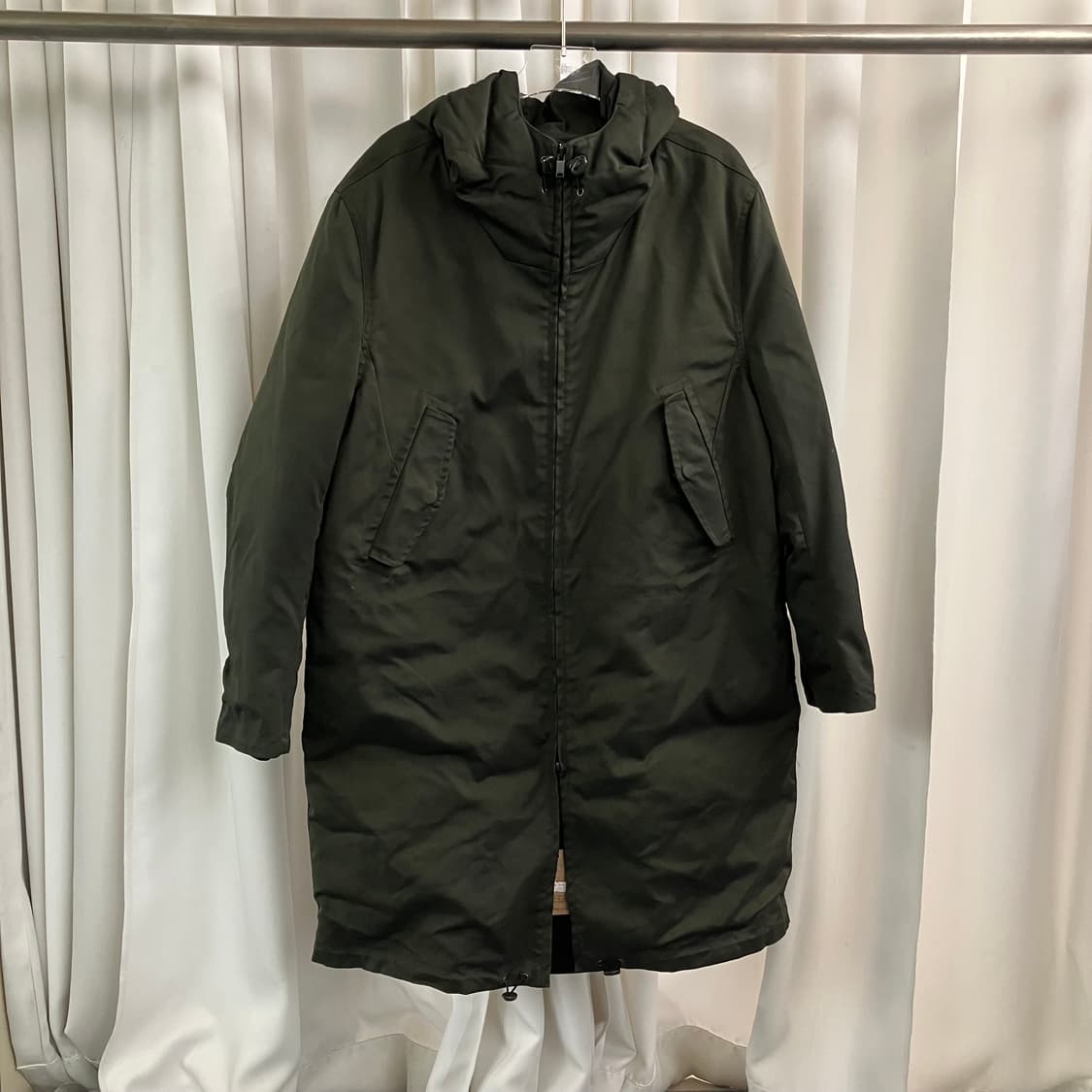 시스템 카키 후드 파카 100 상품이미지1