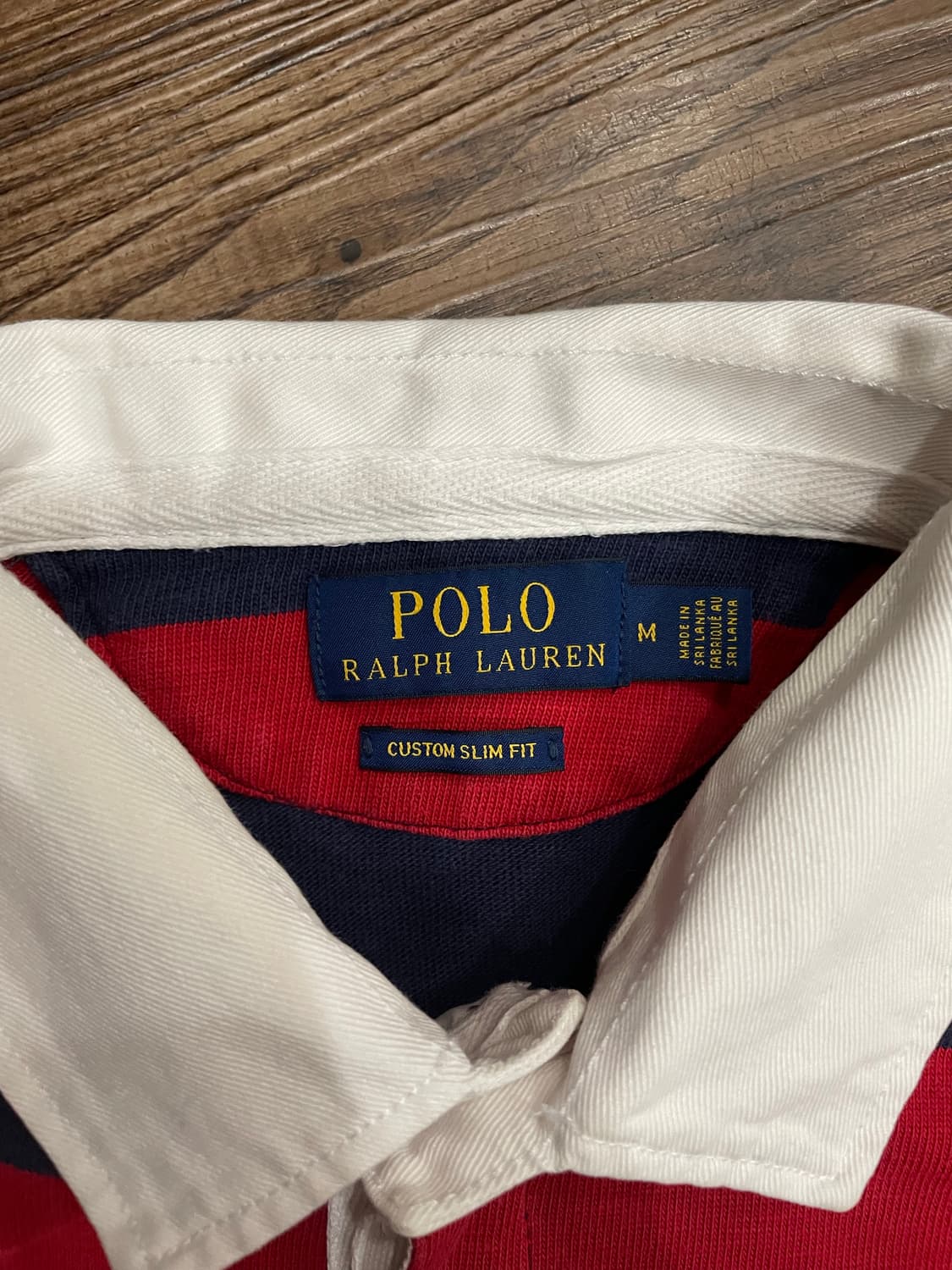 폴로 랄프로렌 스트라이프 럭비티 레드 네이비 상품이미지8