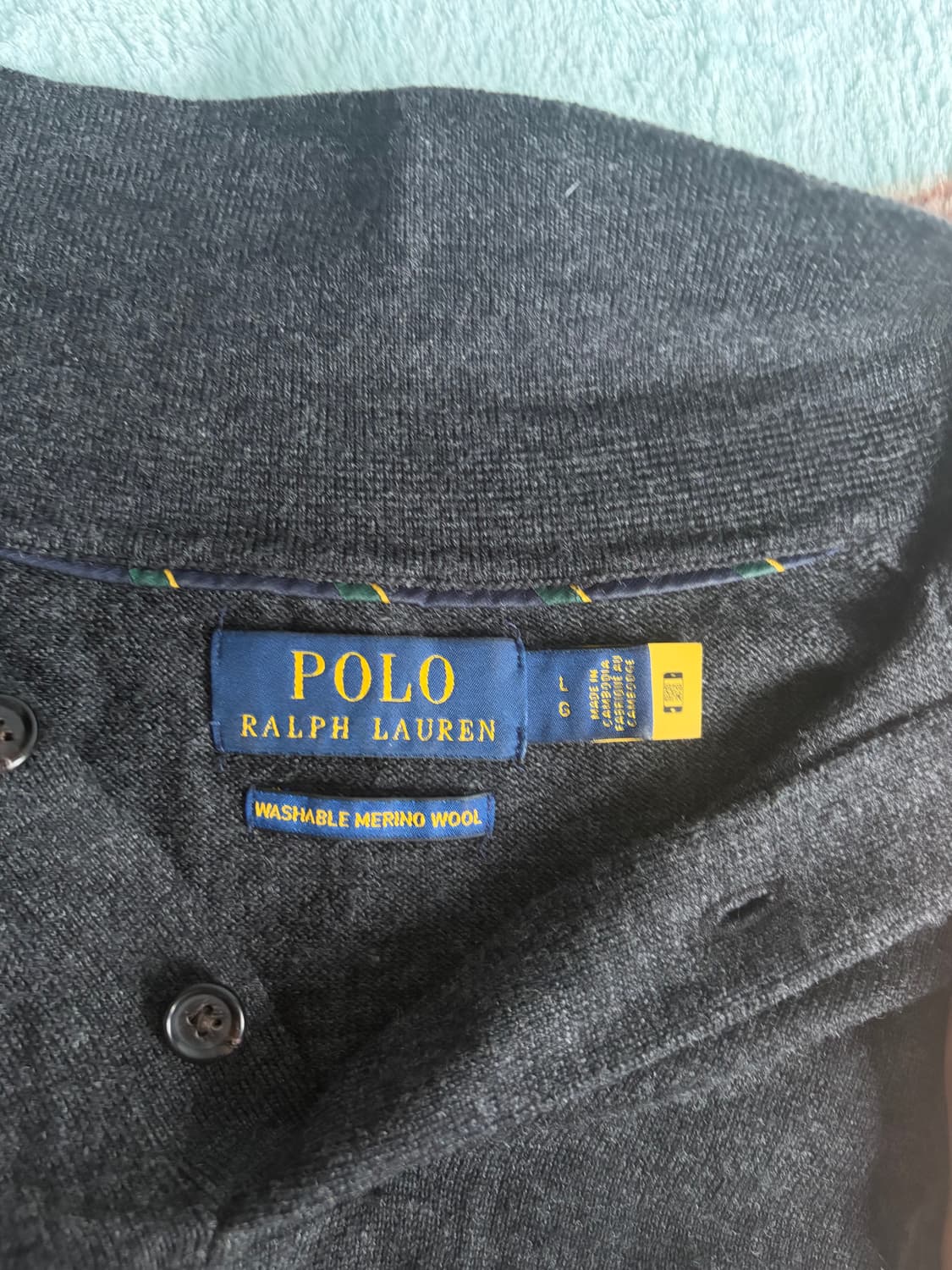 폴로 랄프로렌 워셔블 메리노울 카라니트 L (정품) 상품이미지2