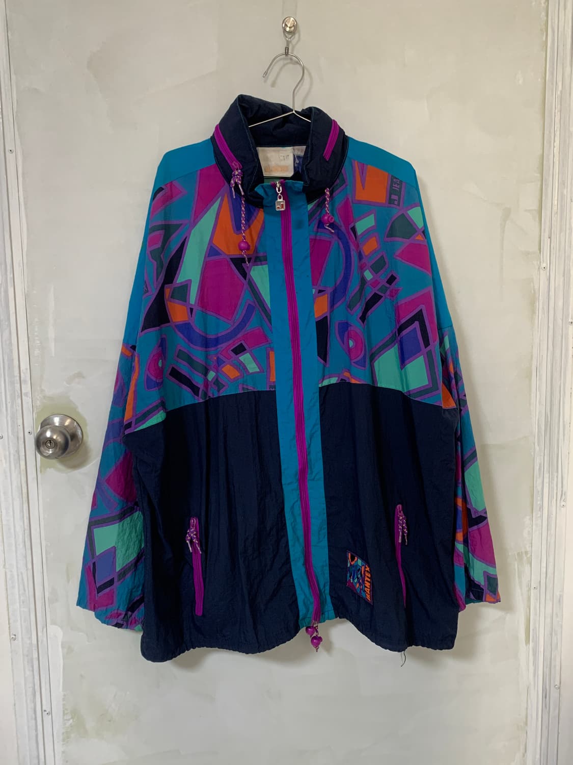 Jeantex 90년대 아웃도어 멀티컬러 바람막이 자켓 상품이미지3