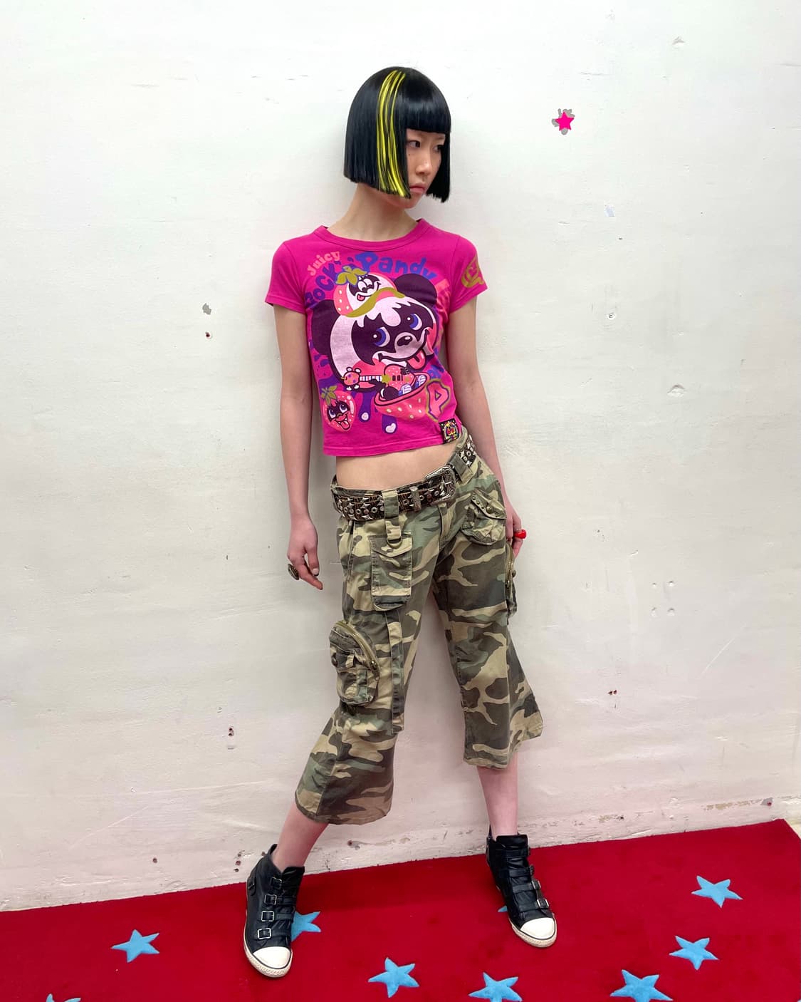 Love Strawberry Panda Pink T-shirt  상품이미지6