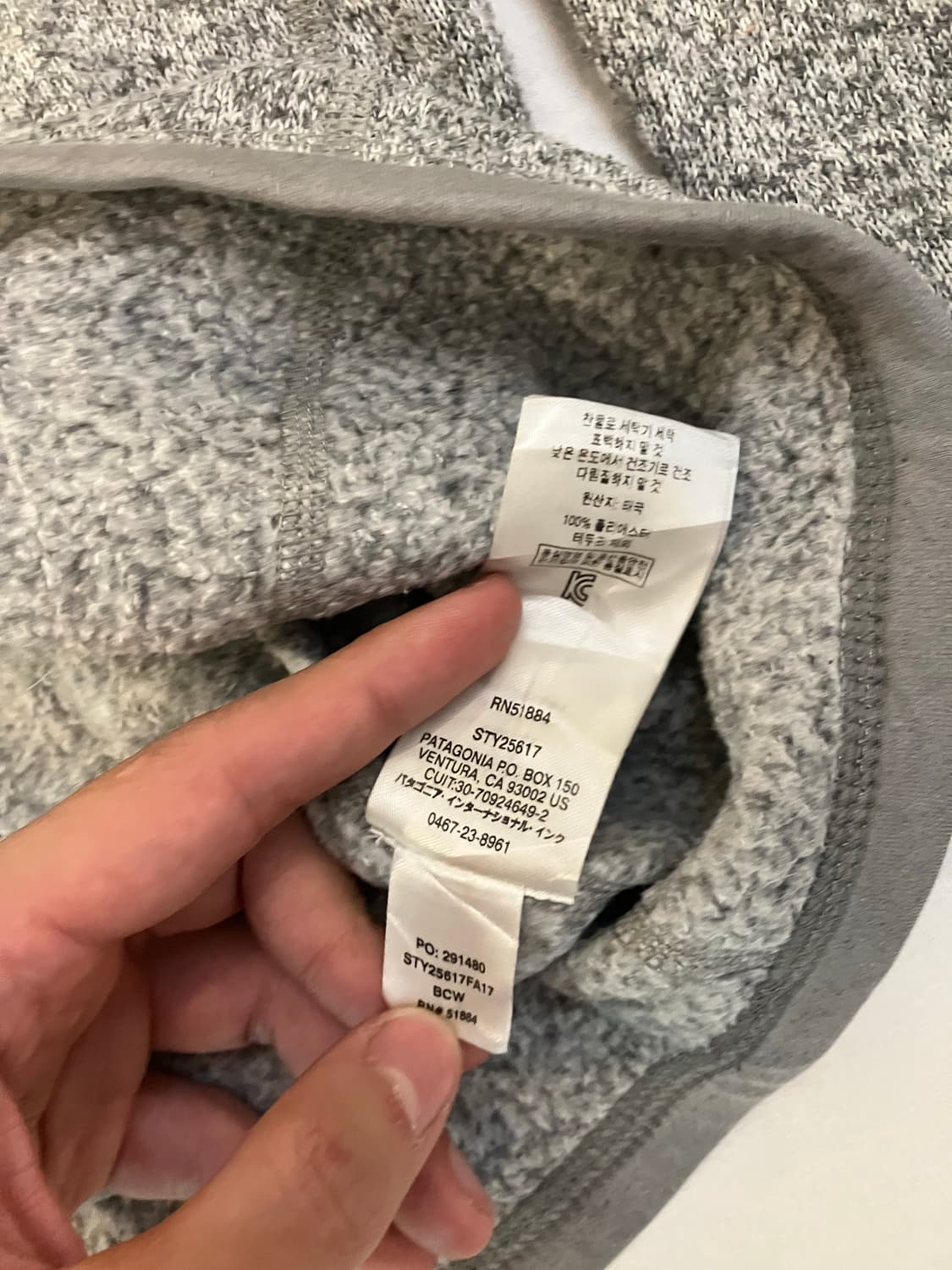 파타고니아 신칠라 하프집업 베터 플리스 그레이 상품이미지6