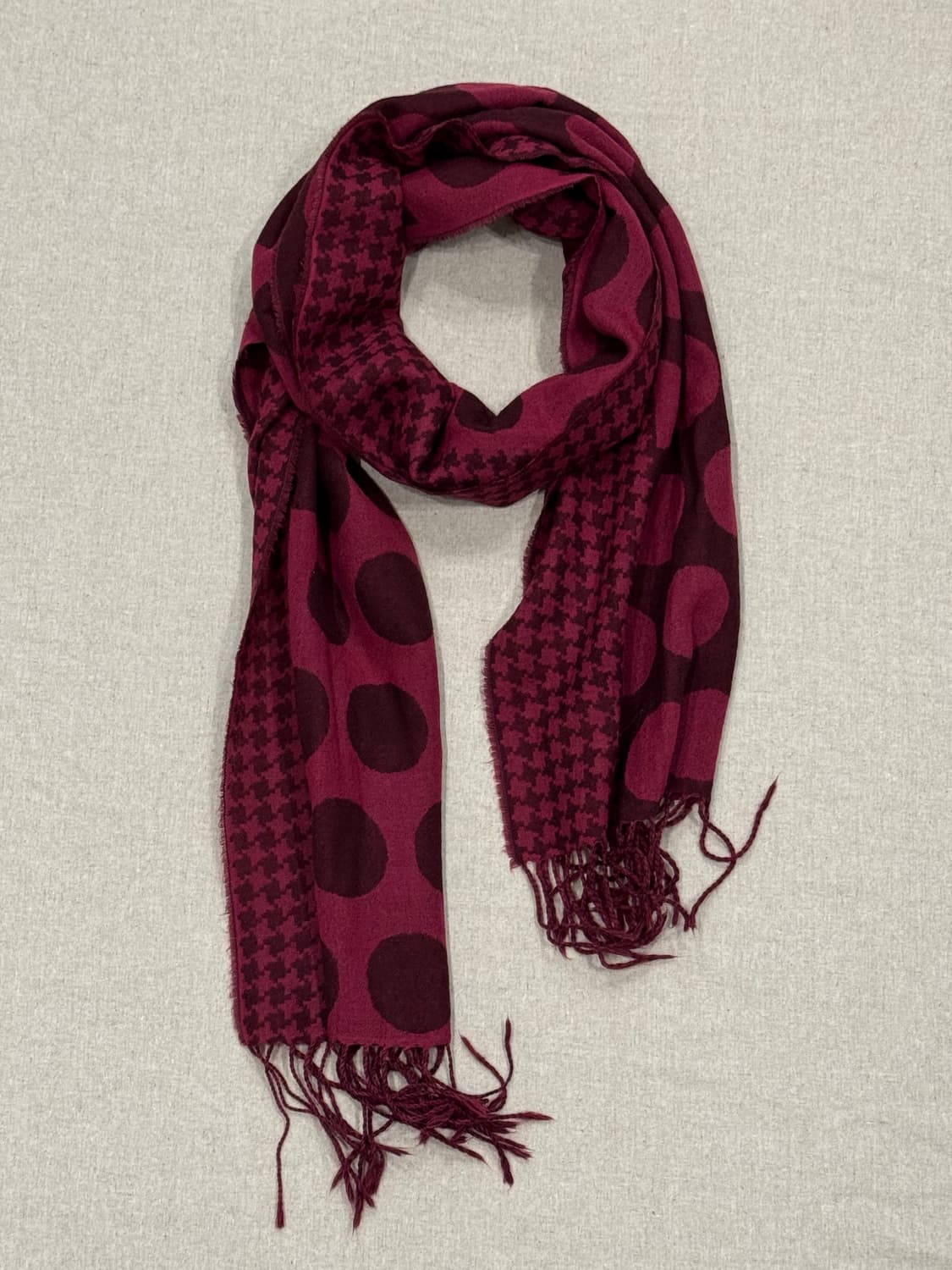 요지야마모토 뿌르옴므 믹스 도트 머플러 상품이미지1