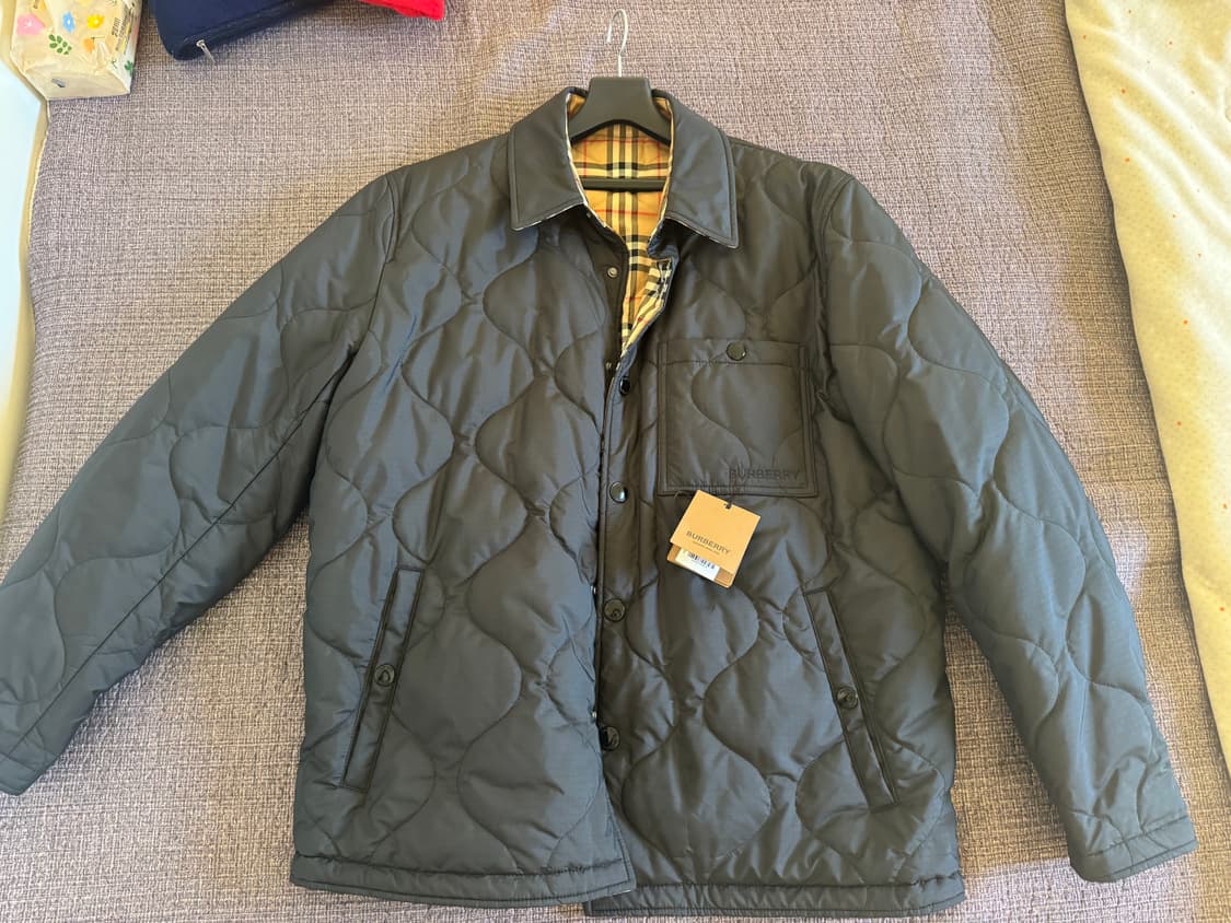 버버리 리버시블 체크 다운패딩 양면 L 상품이미지2
