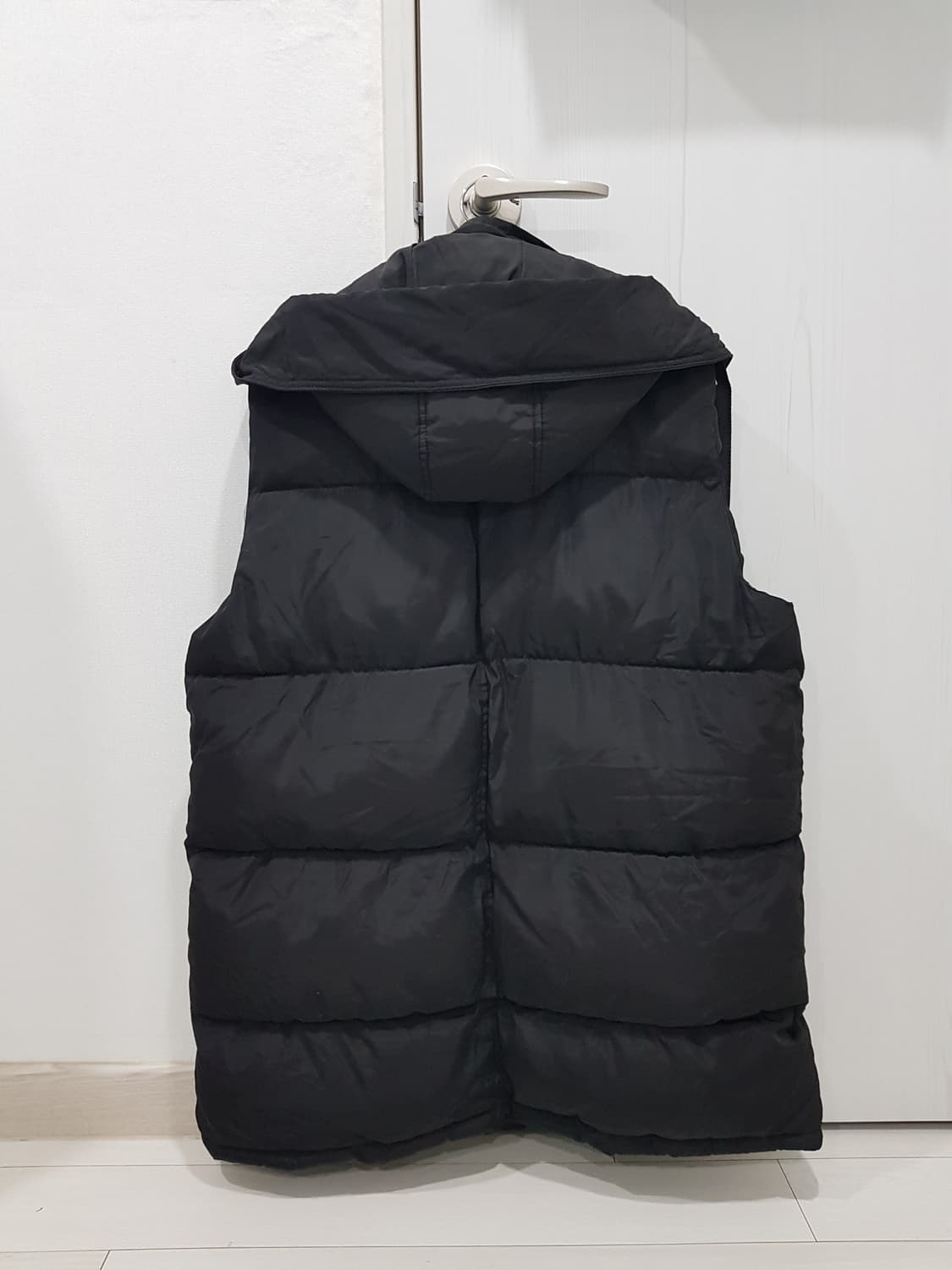 블랙 롱패딩 조끼 상품이미지2