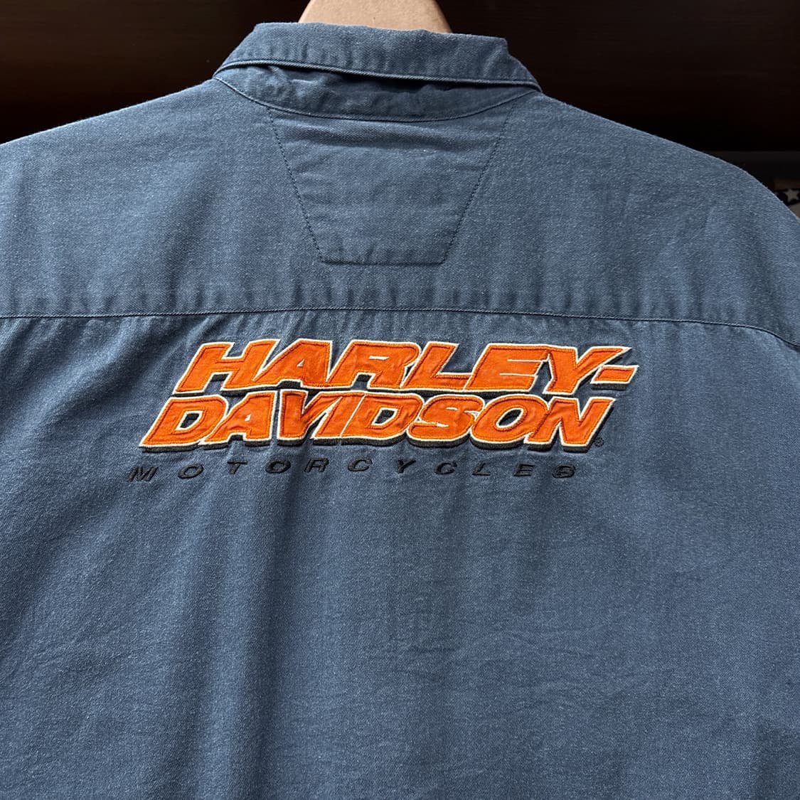 00s 할리데이비슨 코튼트윌 시그니처 패치아트 워크셔츠 N1251 상품이미지5