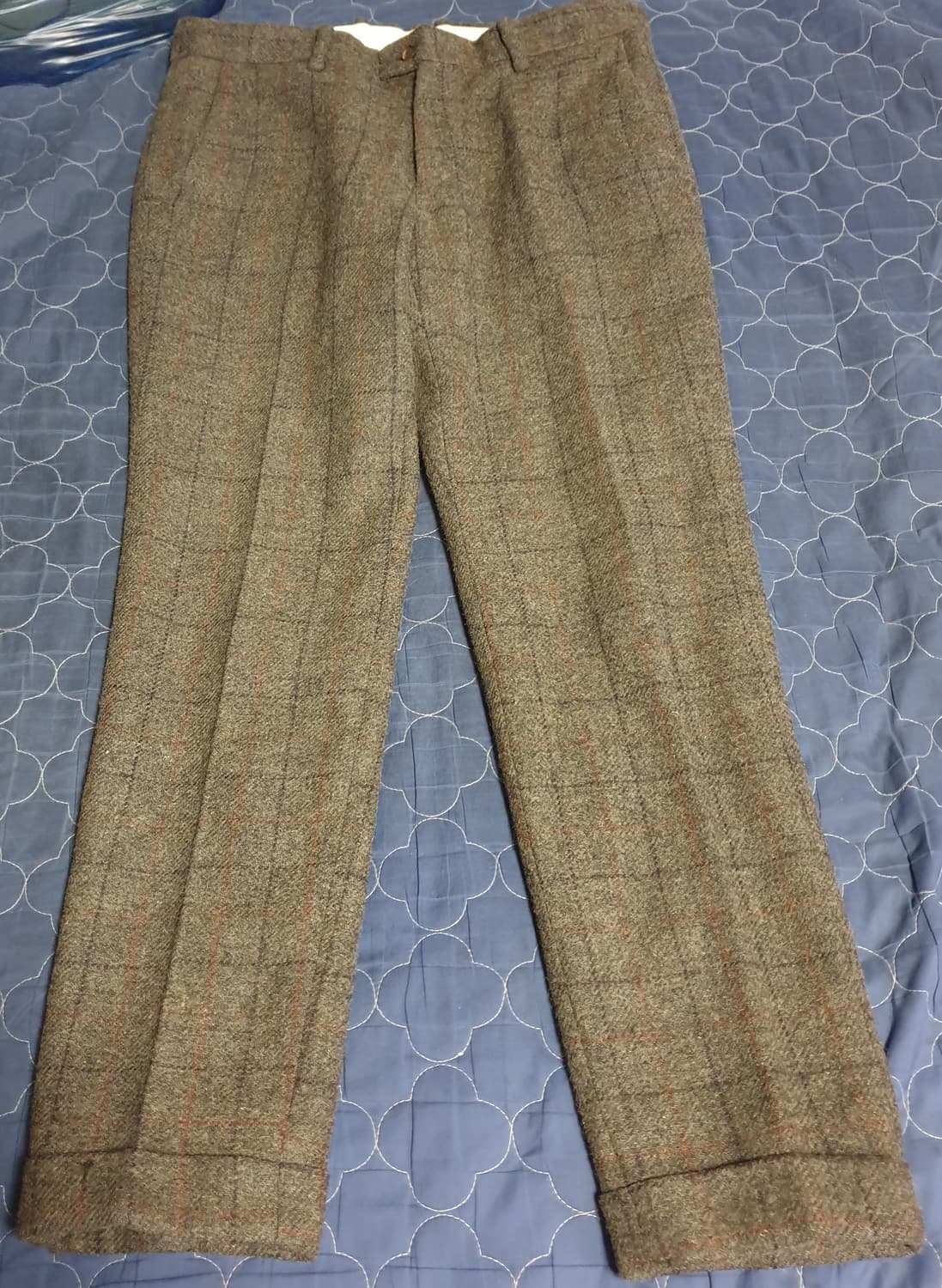 헤든앤미로 프리미엄 커스텀메이드 클래식체크 울 턴업 슬랙스 (34) 상품이미지1