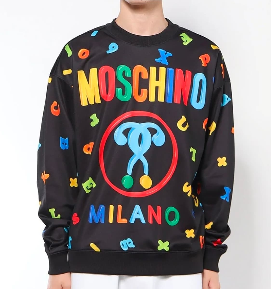 정품 모스키노 멀티로고 맨투맨 44사이즈(오버핏) 상품이미지1