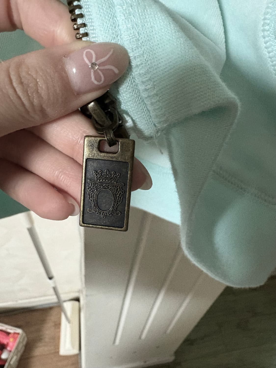 일본빈티지 e.vil 벨벳 큐빅 후드집업 (키키) 상품이미지5