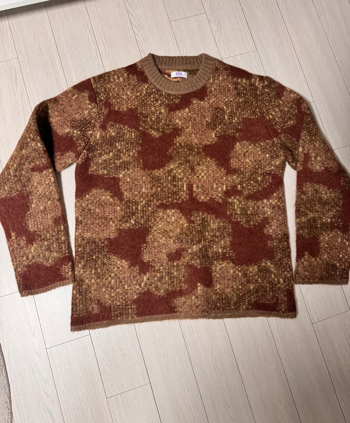 ERL 카모 모헤어 니트 XL 상품이미지1