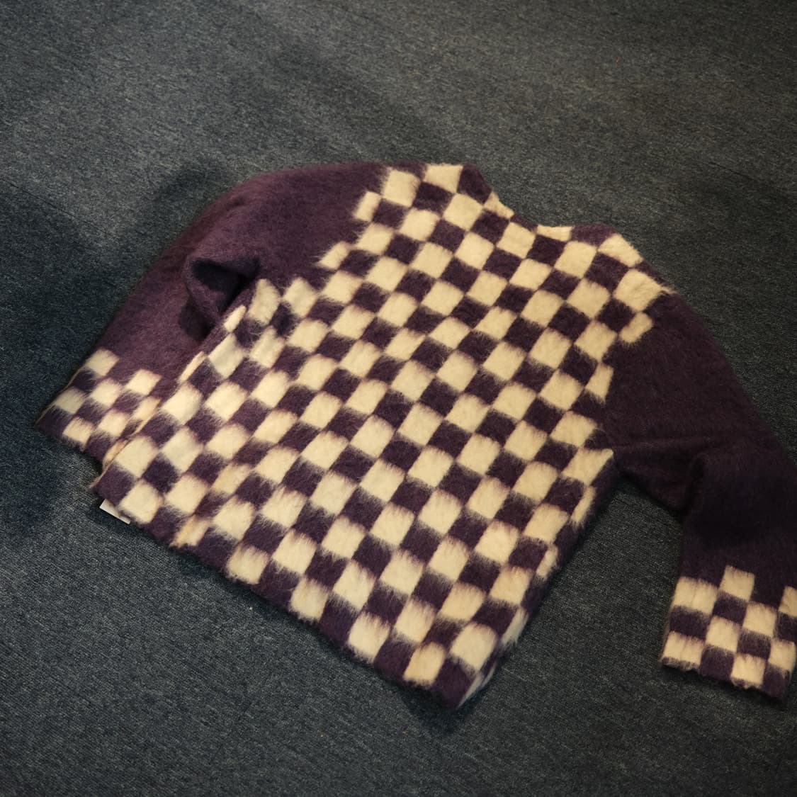 빔즈보이 니트 체크 가디건 상품이미지5