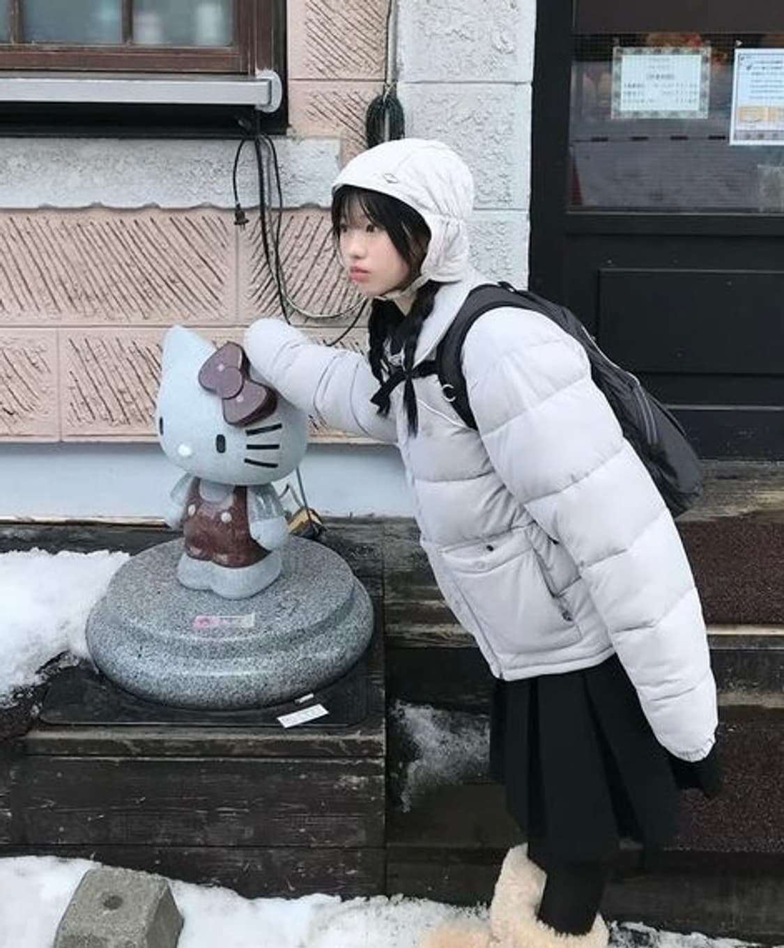 미스치프 퀄티드 푸퍼 햇 패딩모자 새상품 상품이미지1