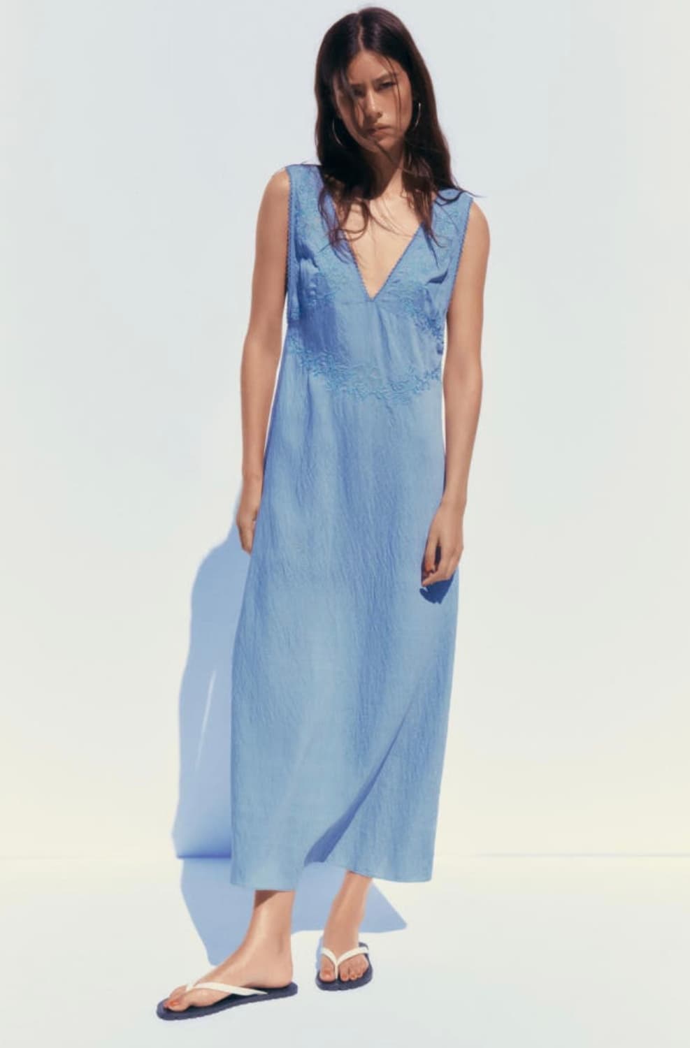 자라 자수 미디 레이스 원피스(s) 새상품 상품이미지1