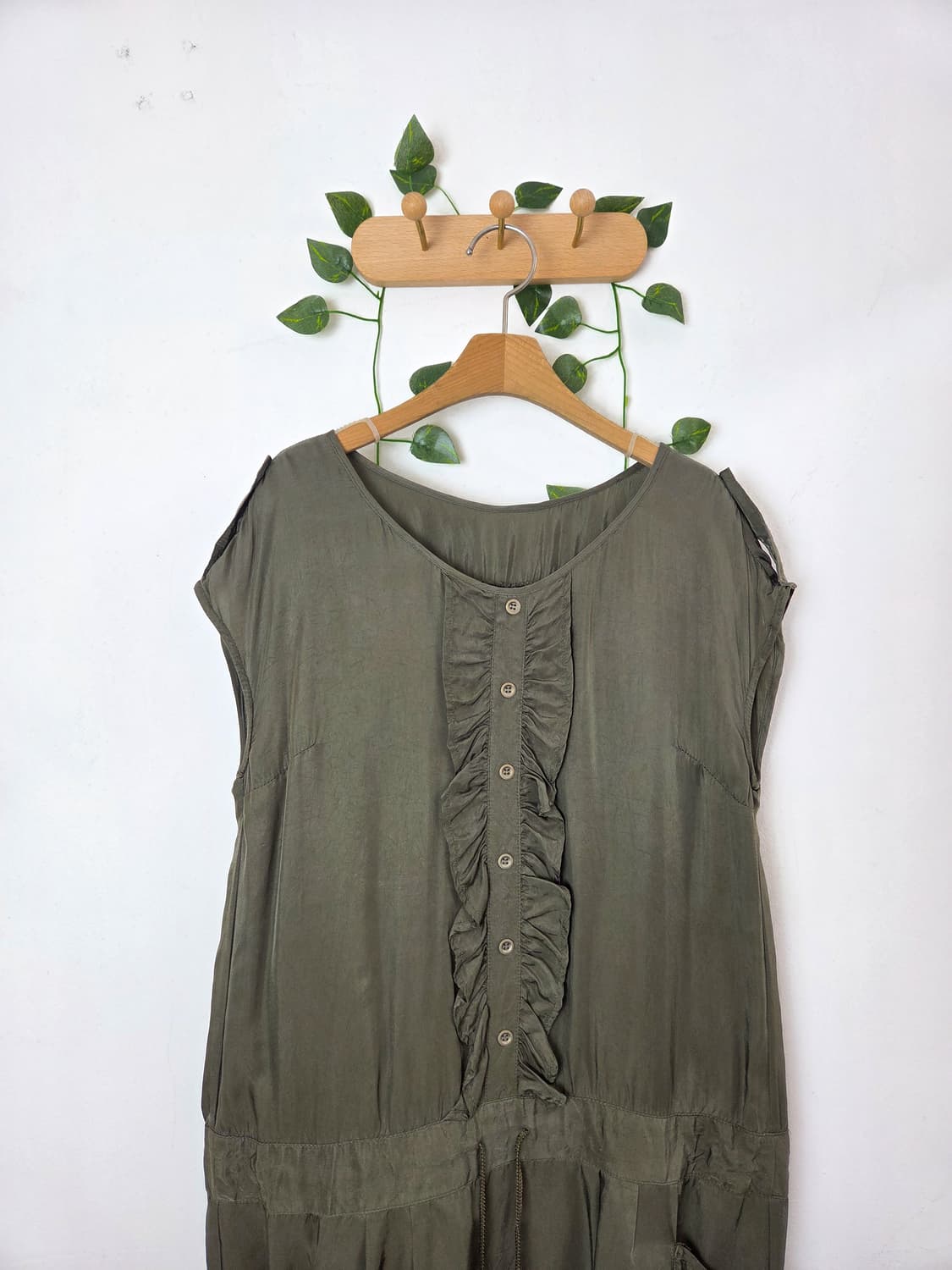 카키 사이드포켓 원피스 상품이미지2