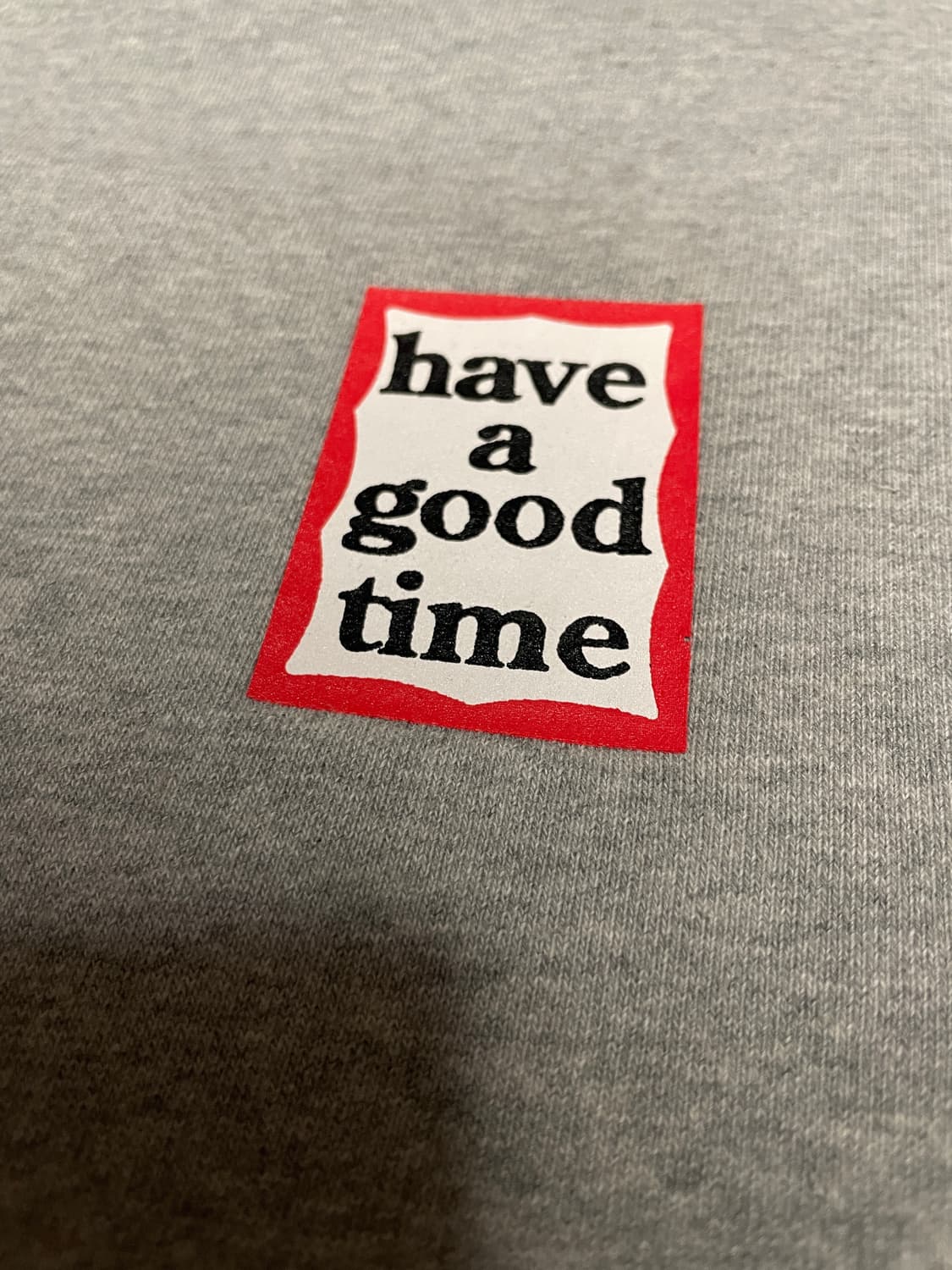 해브어굿타임 그레이 맨투맨 티셔츠 s 상품이미지3