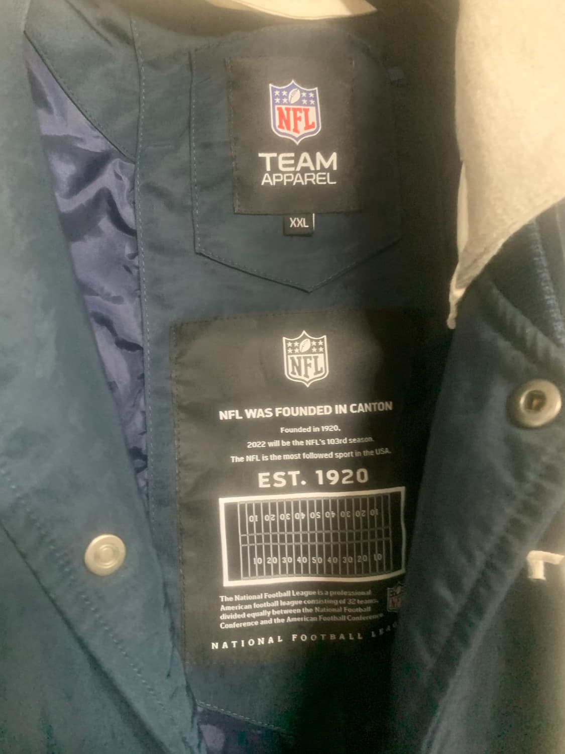 NFL 바시티 후드탈부착 2XL 판매 합니다 상품이미지9
