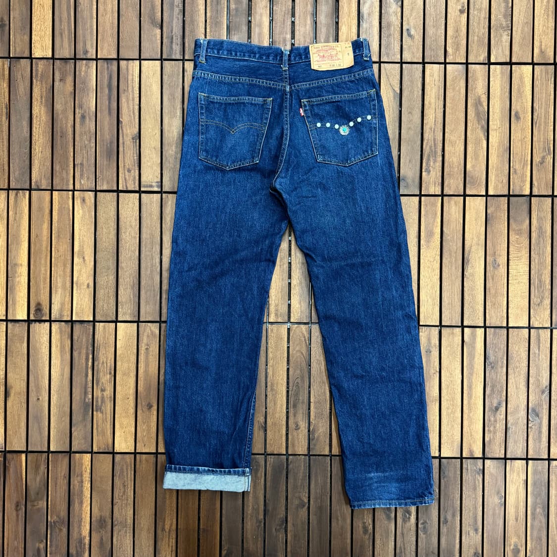 90s 리바이스 501 웨스턴 스터드 데님 made in USA (32) 상품이미지2