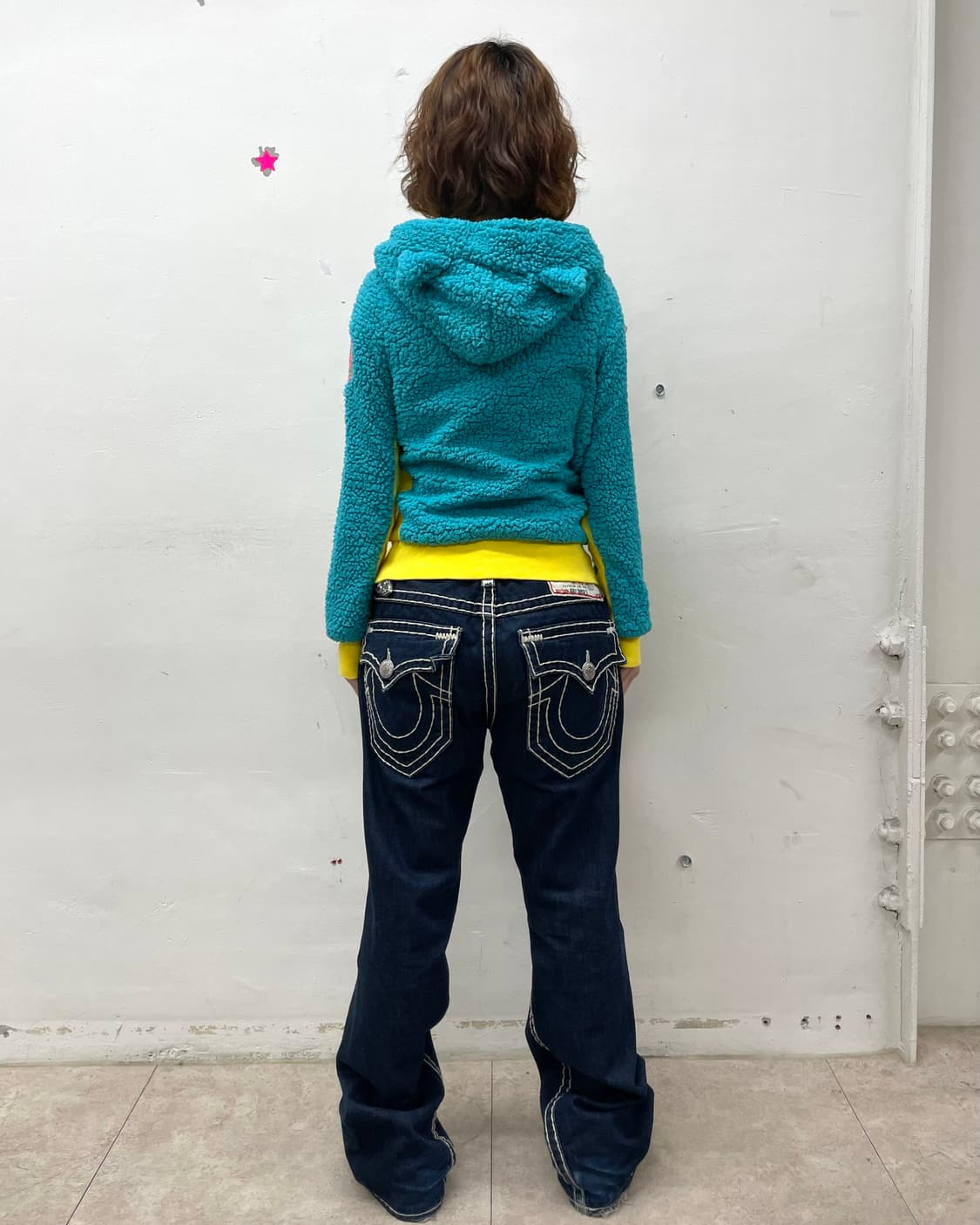 Devil's Yellow Leopard Blue Fleece  상품이미지8