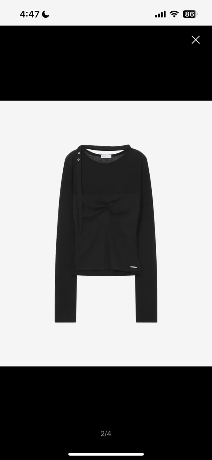 (새상품) 미세키서울 쉬어 레이어드 스카프 롱슬리브 상품이미지2