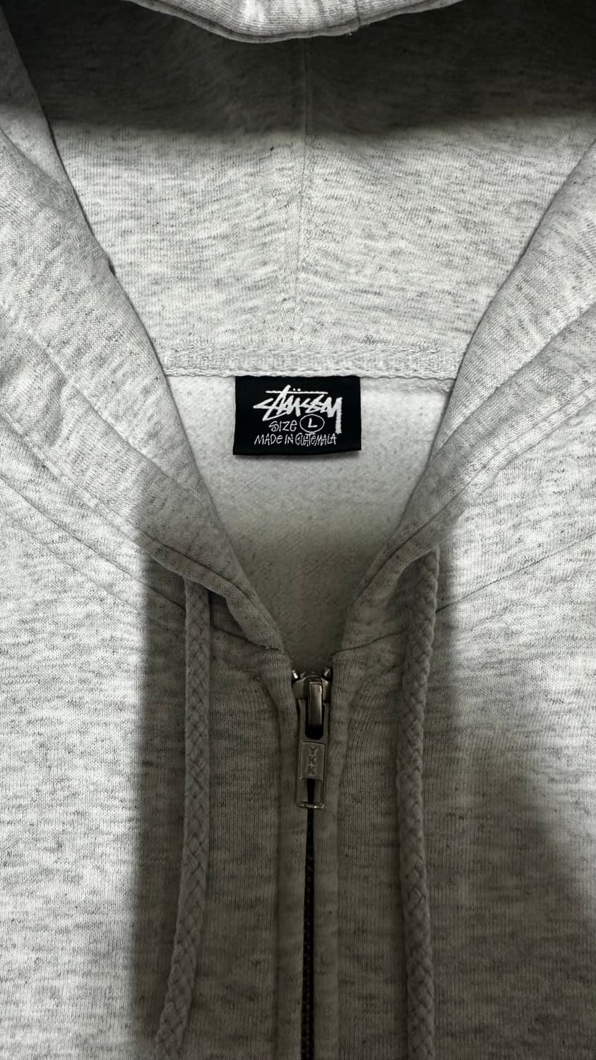 스투시 월드 투어 후드 집업 회색 상품이미지3