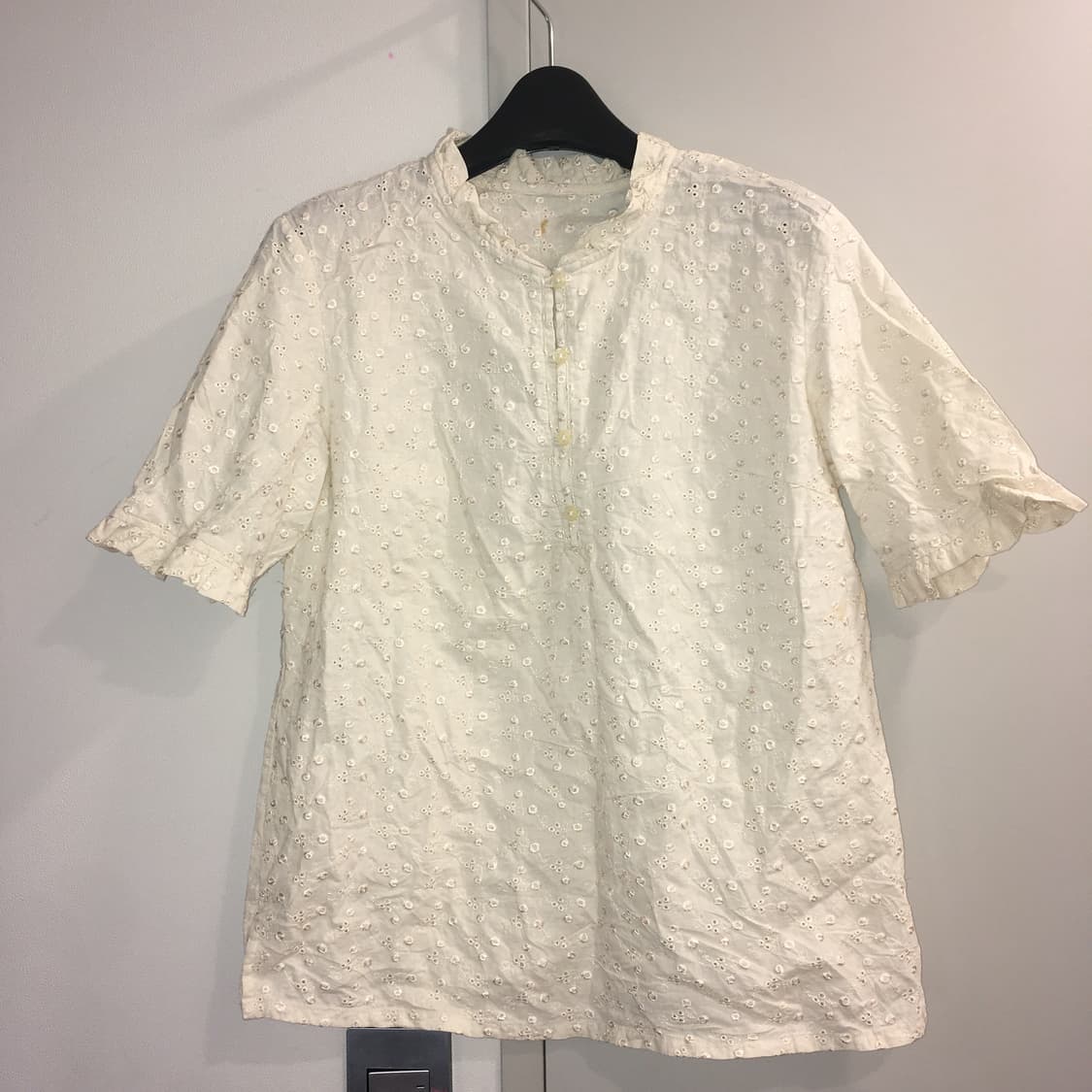 jpn vintage 모리 잔꽃 자수 블라우스 상품이미지4