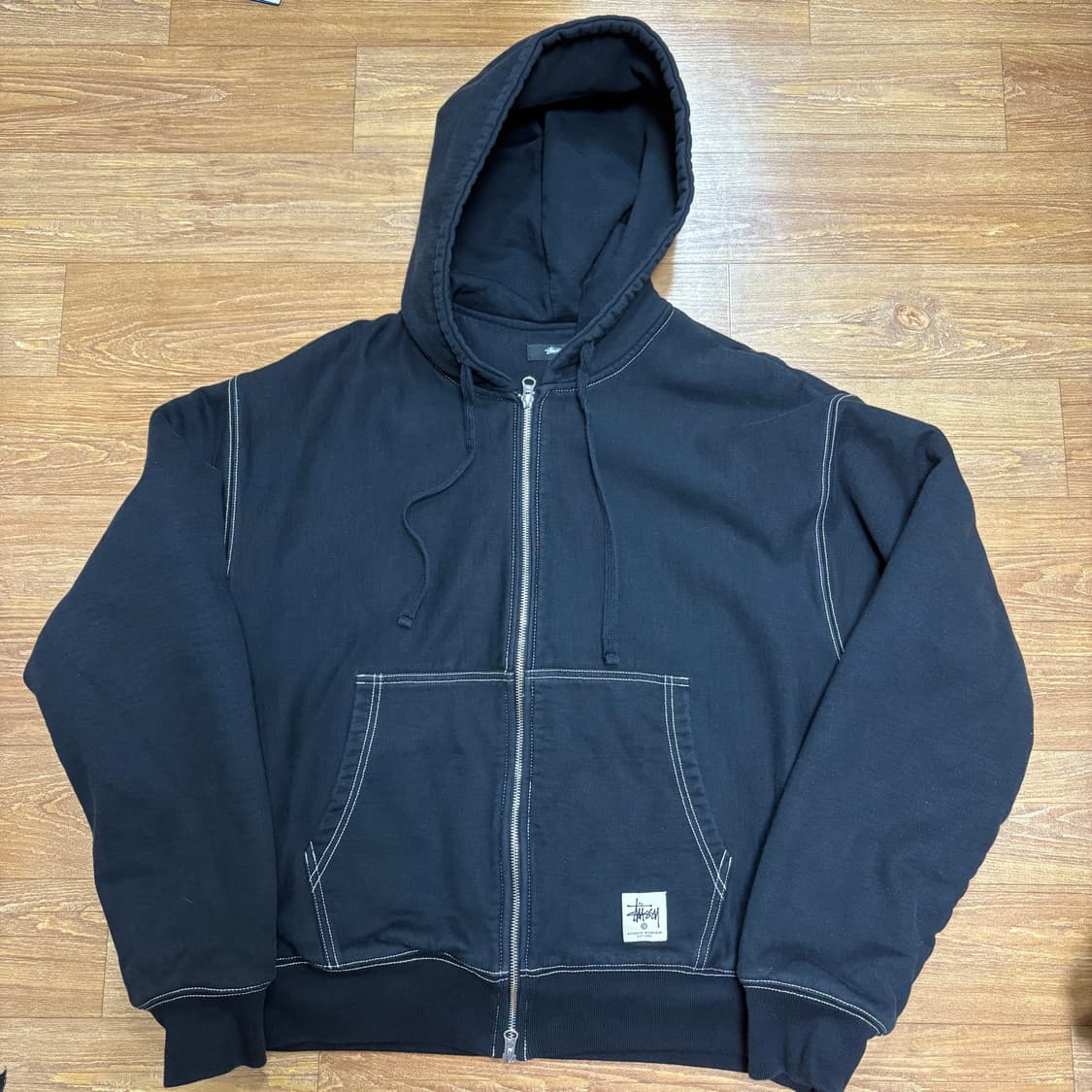 스투시 스티치 라벨 후드집업 L 상품이미지1