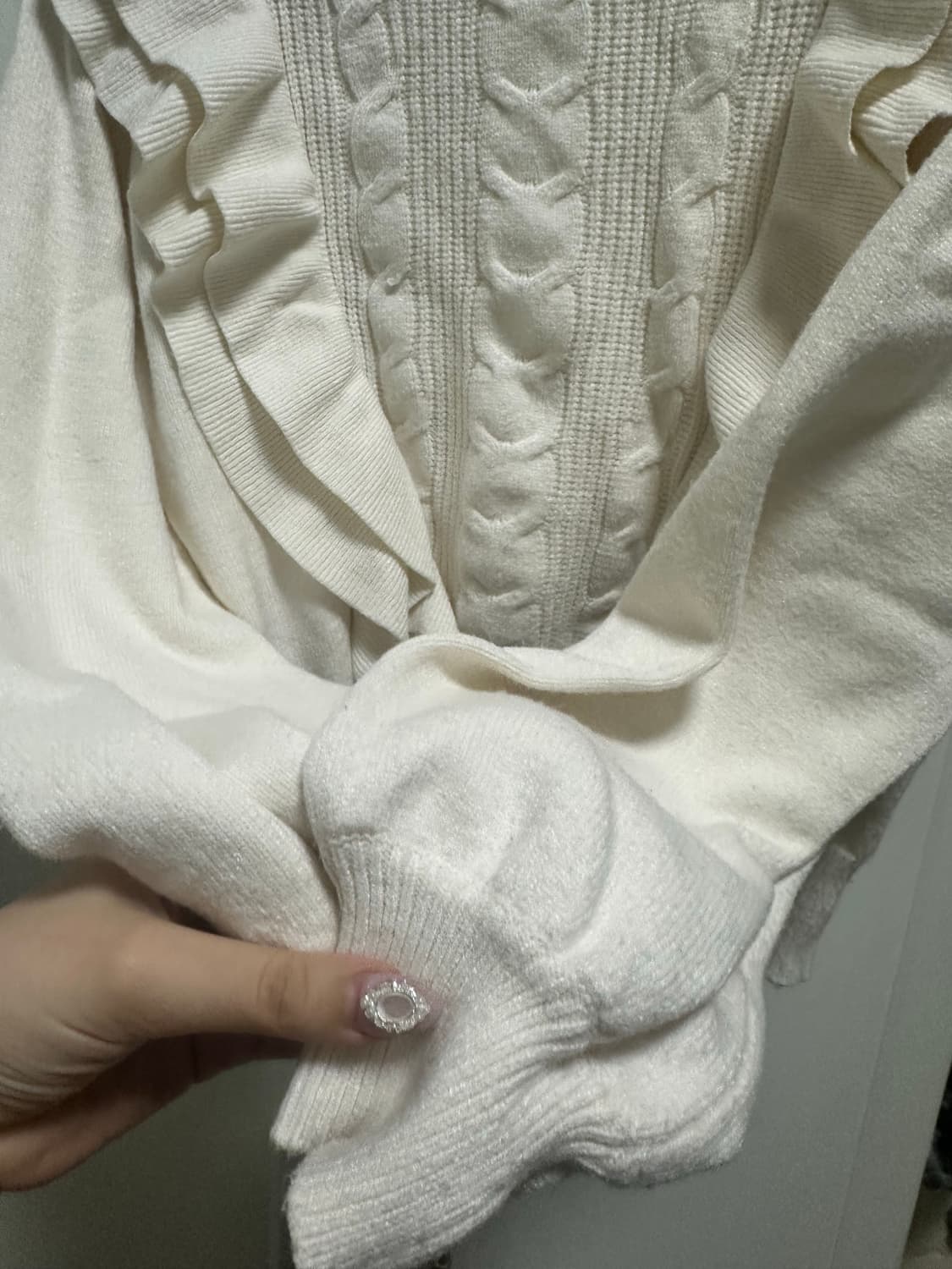 Ingni 잉그니 프릴 니트 아이보리 grl 스나계 상품이미지4