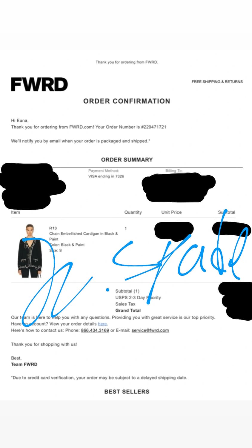 R13 체인 엠블리시드 가디건 상품이미지2