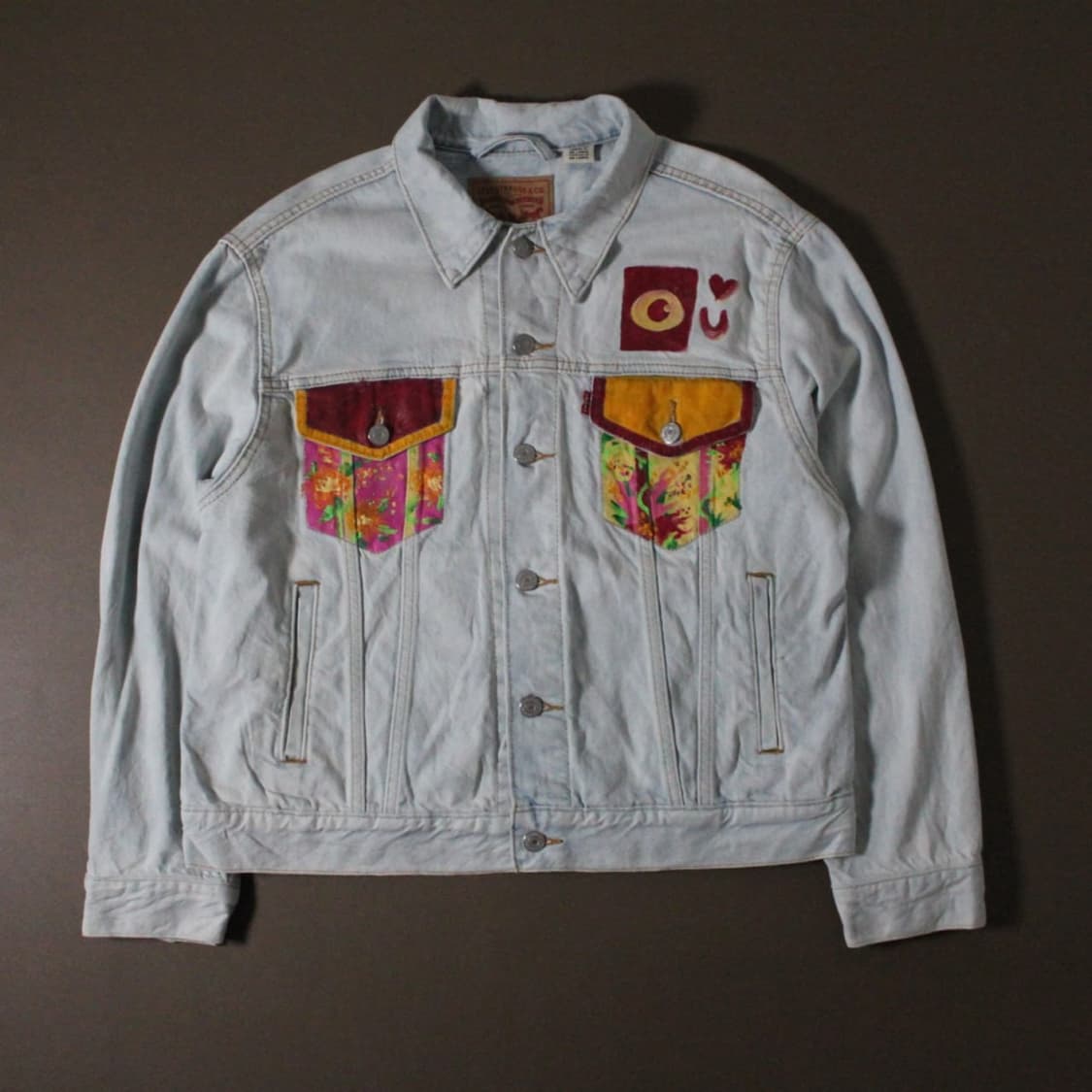 Levi’s 커스텀 플라워 아트 연청 데님 자켓 L017 상품이미지1