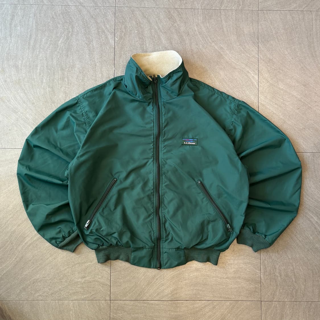 90s 90년대 엘엘빈 쓰리 시즌 그린 웜업 자켓 상품이미지1