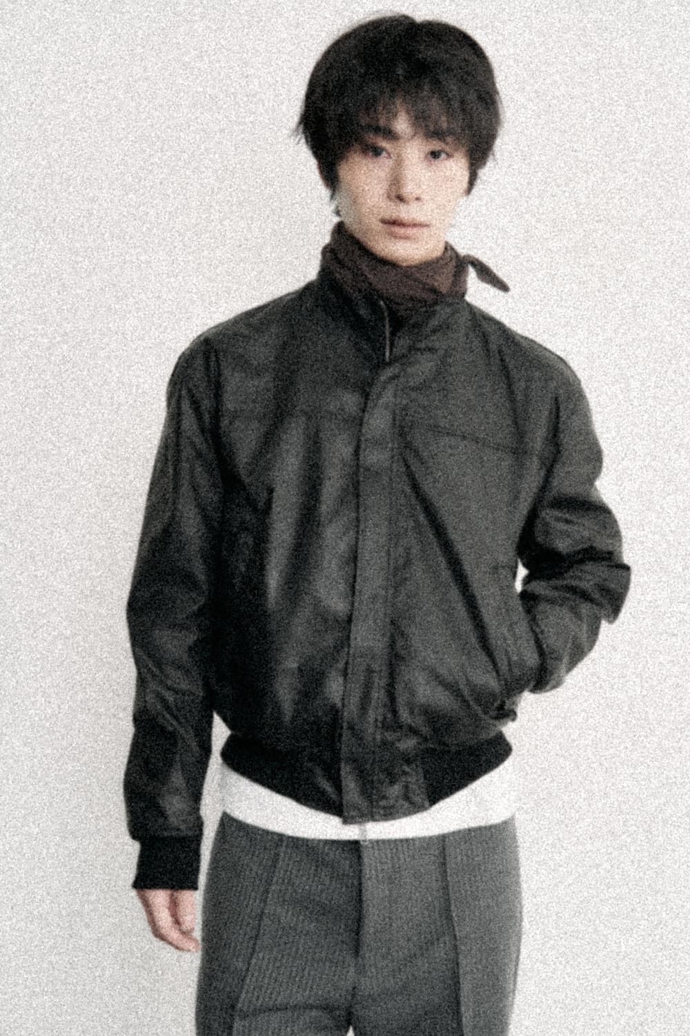 [L] lundy 런디 어반 크롭 왁스 자켓 블랙 상품이미지3