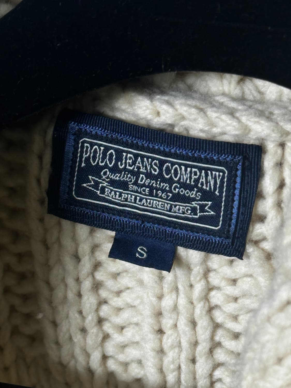 폴로 랄프로렌 롱니트가디건, 울 100%, 베이지, S 상품이미지6